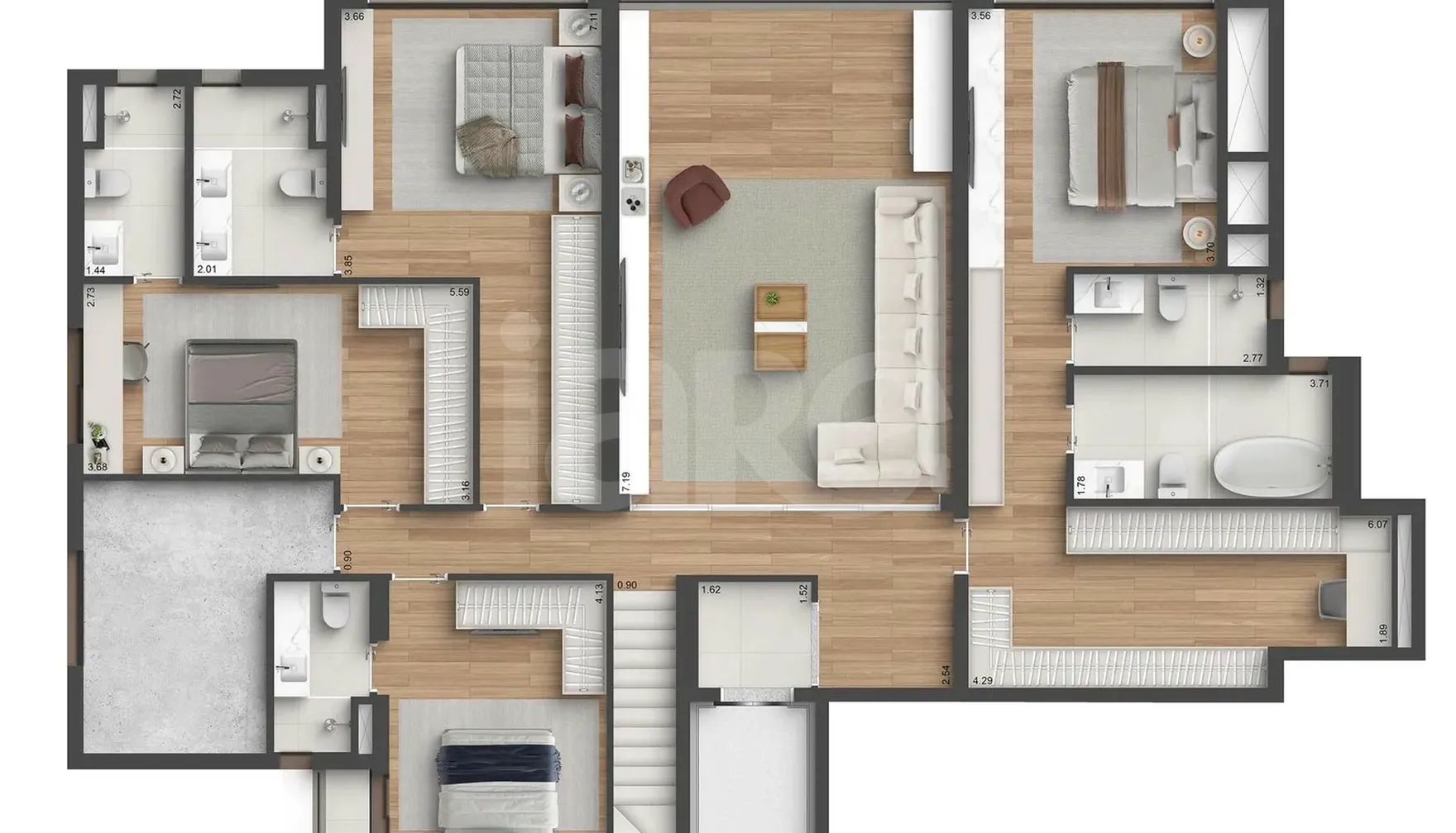 Planta — Cobertura Duplex 395,55 m²