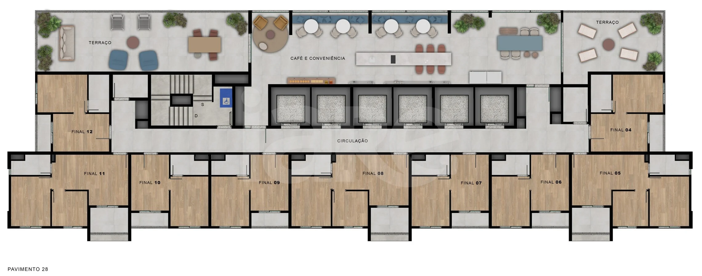 Planta — Pavimento 28