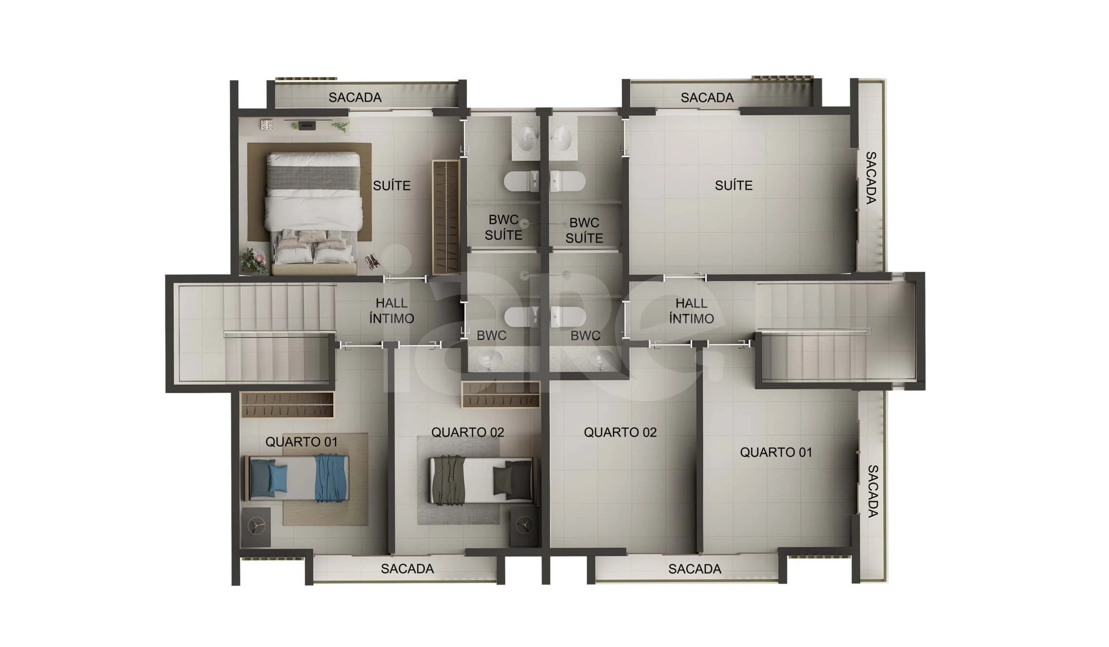 Planta — Pavimento superior