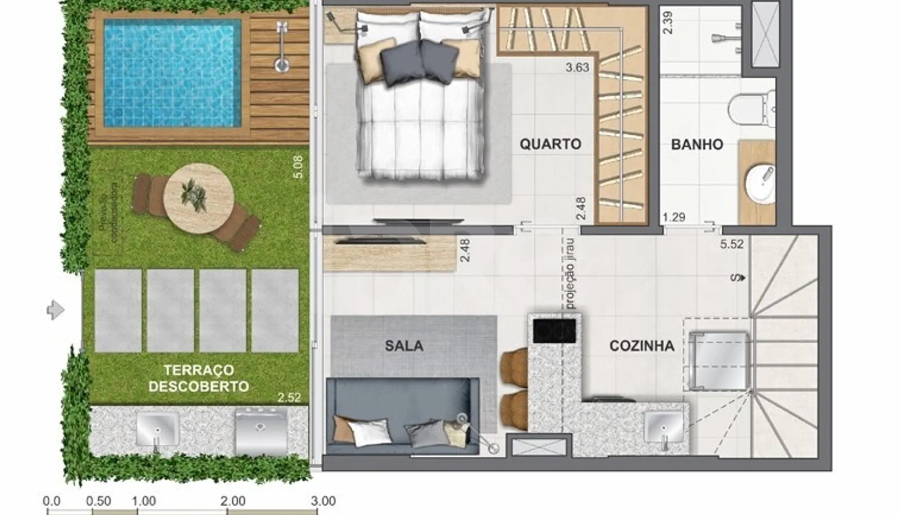 Planta — Garden 65,44 m²