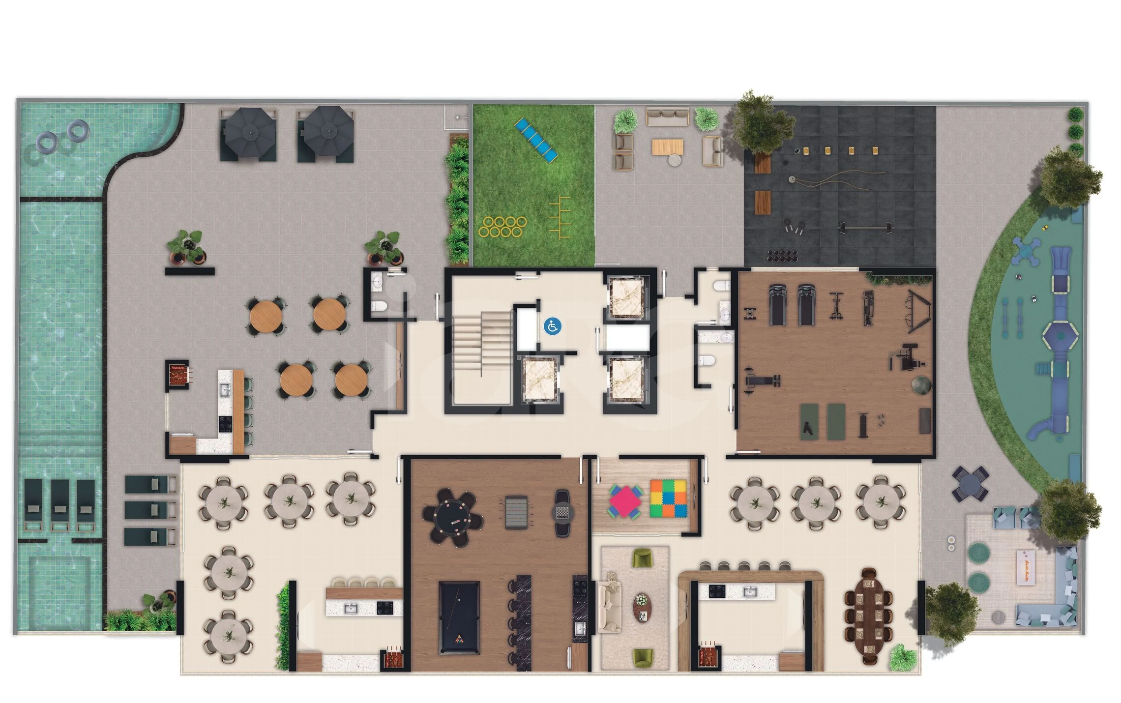 Planta — Pavimento lazer