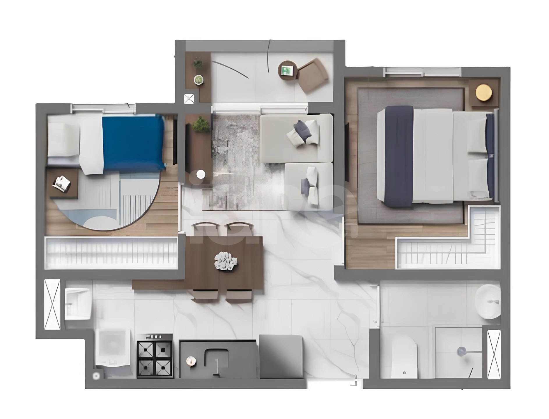 Planta — Apartamento 34,71 m²