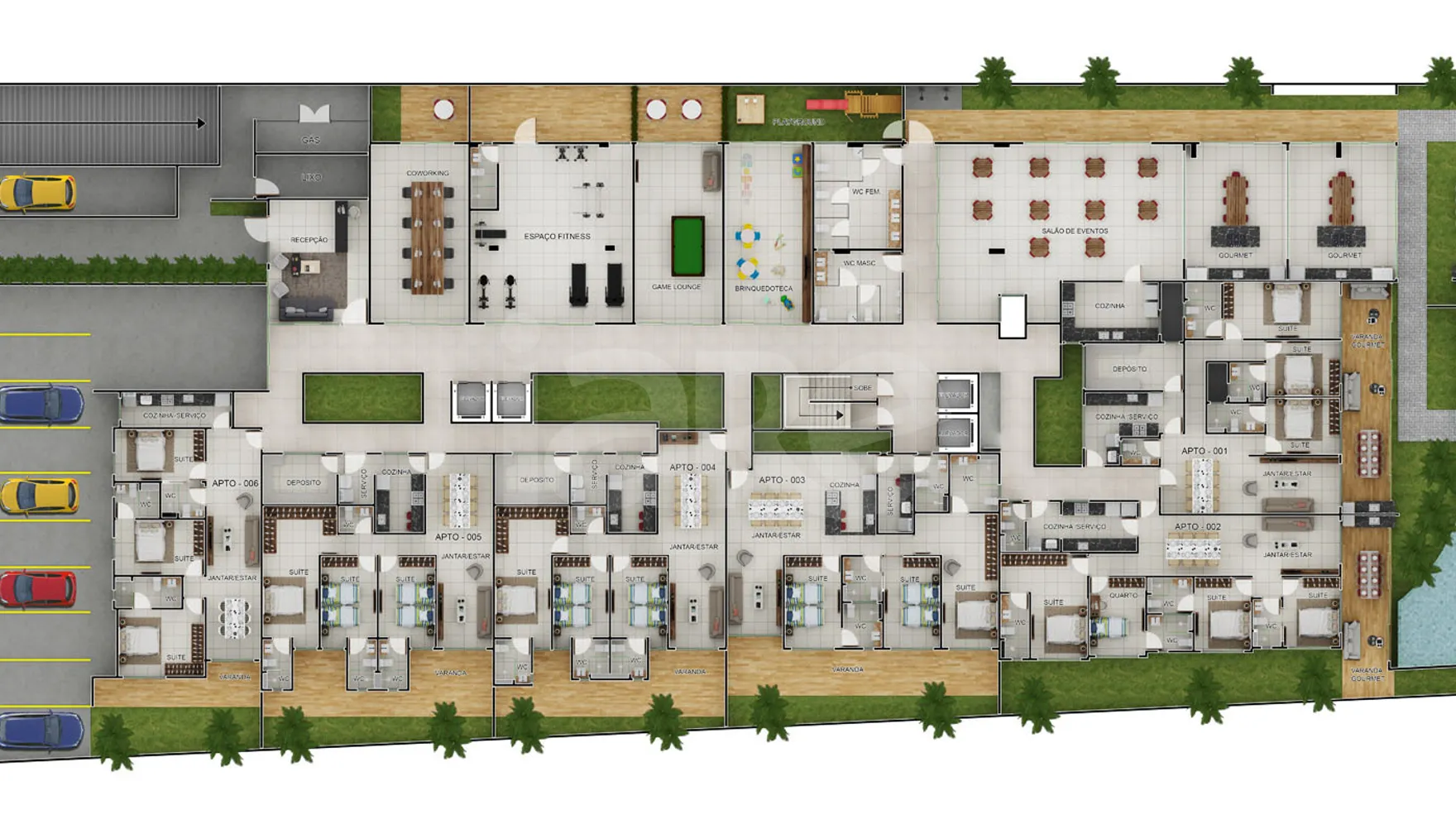 Planta — Pavimento lazer