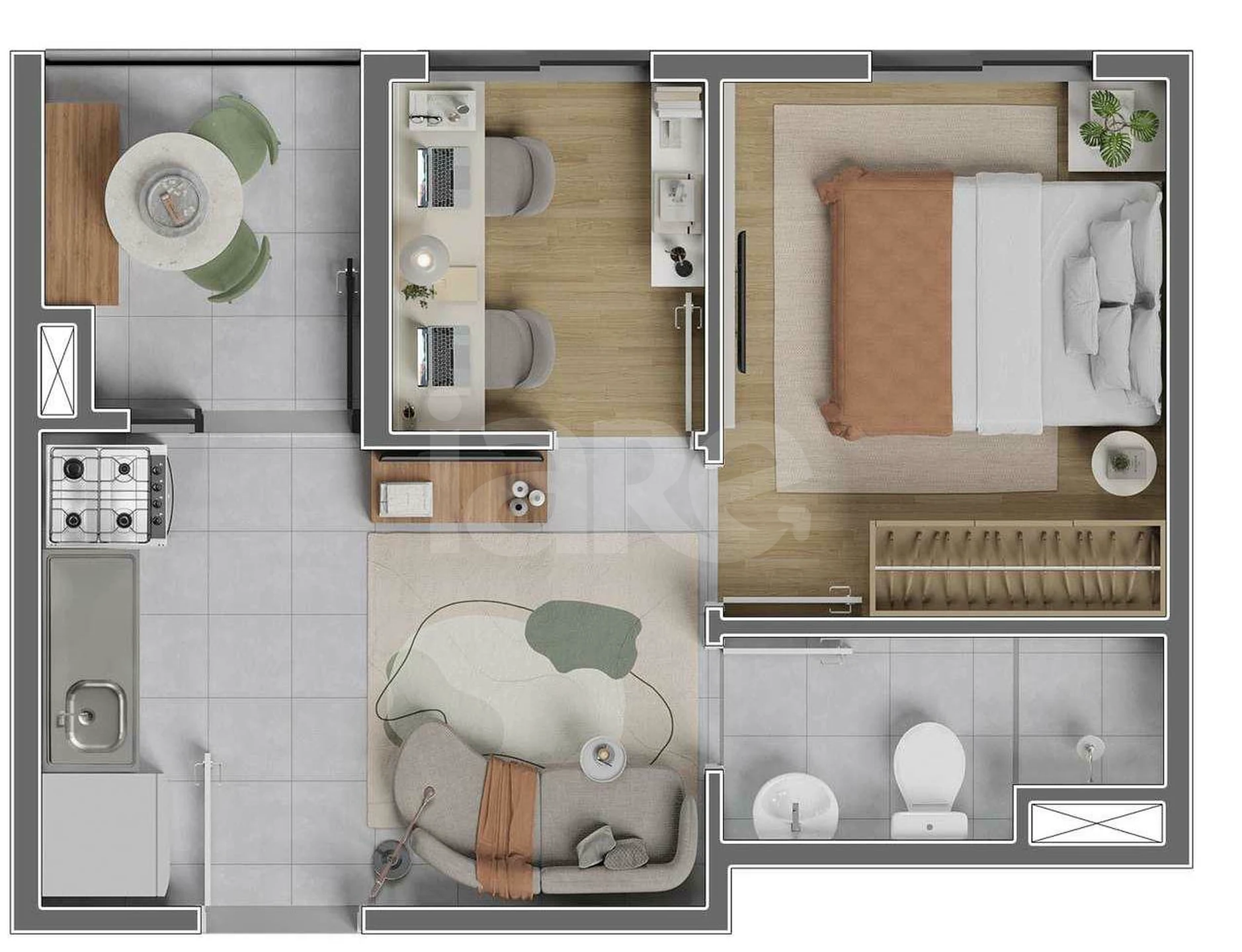 Planta — Apartamento 29,17 m²