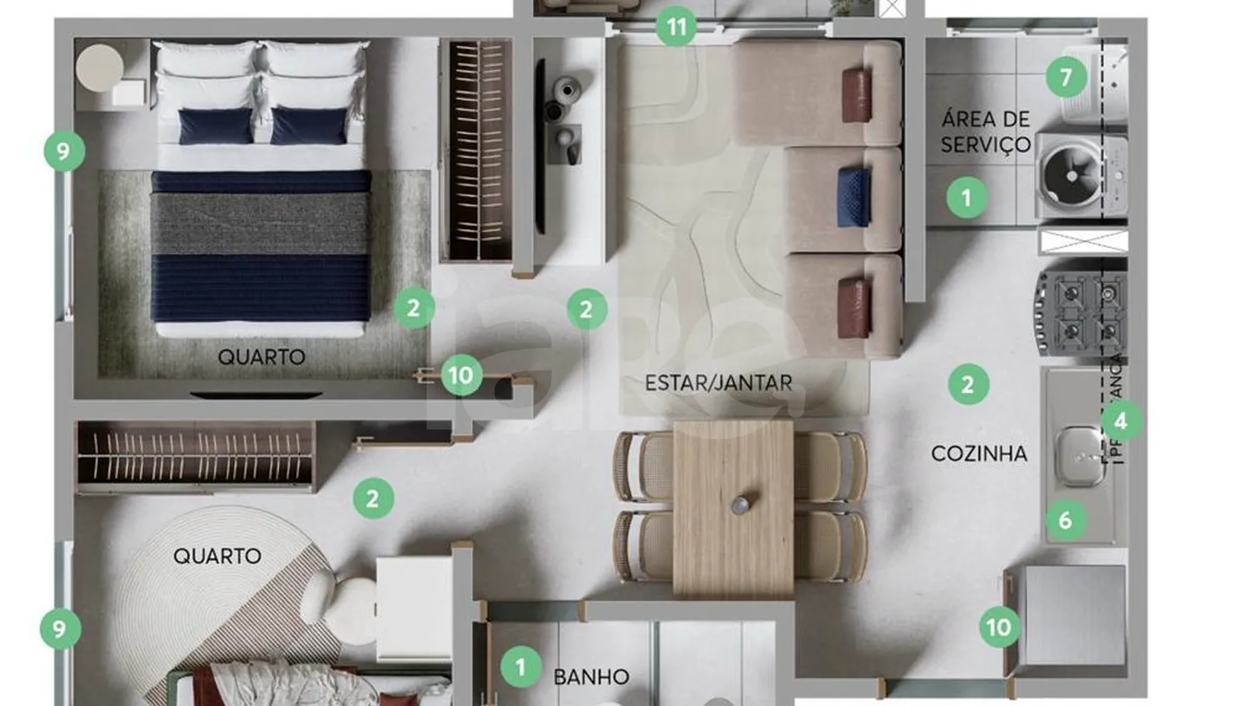 Planta — Garden 39,78 m²