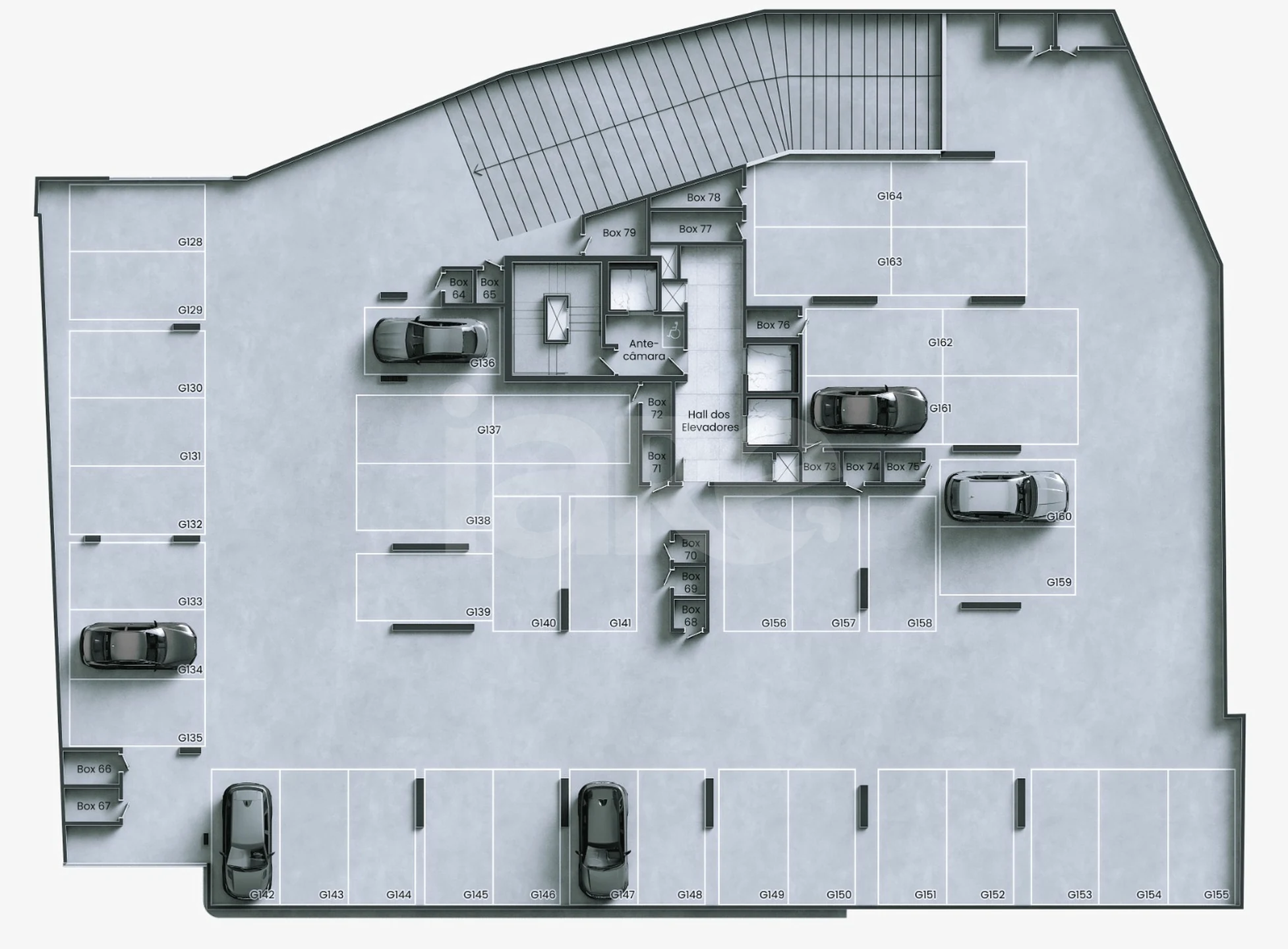 Planta — Pavimento garagem 4