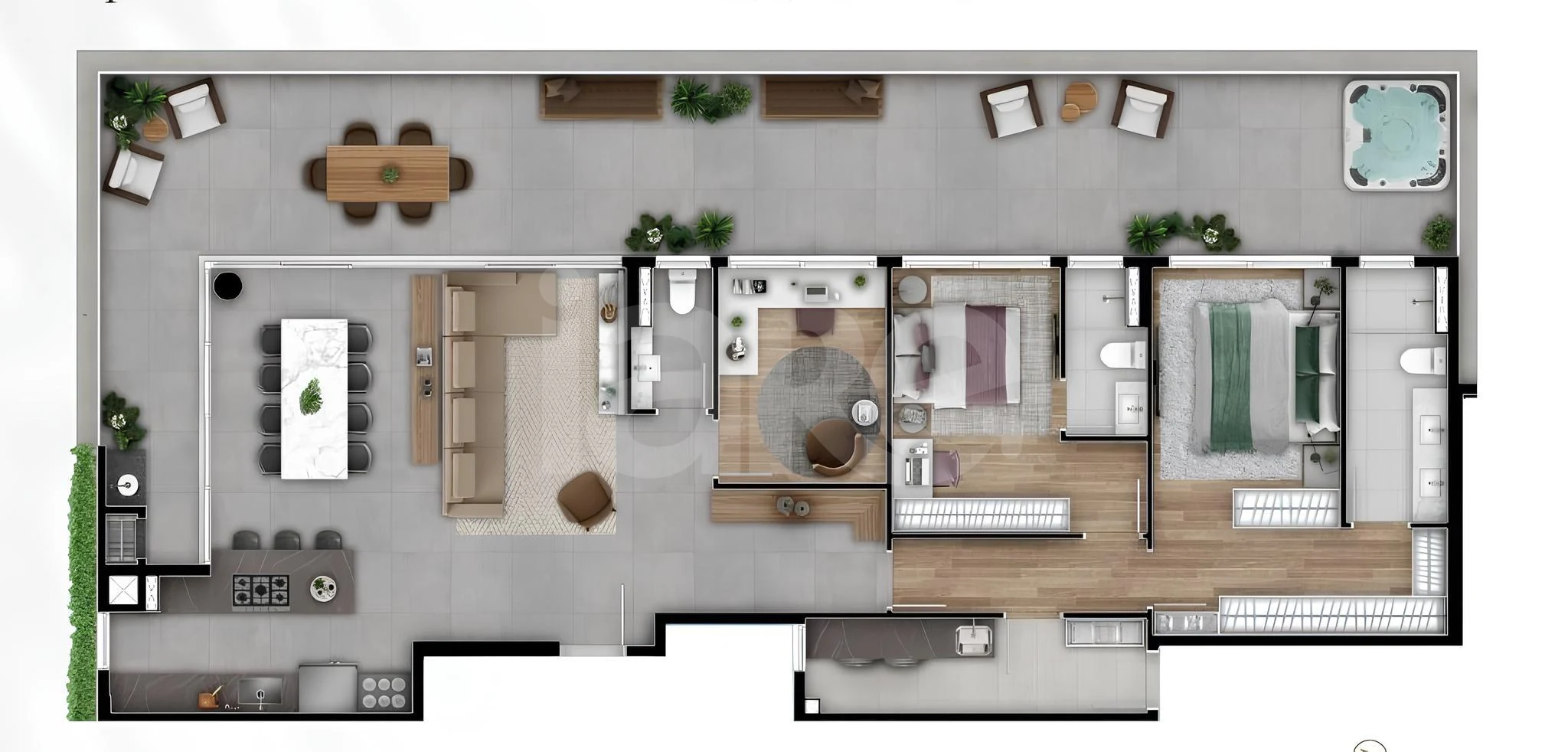 Planta — Garden 186,77 m²