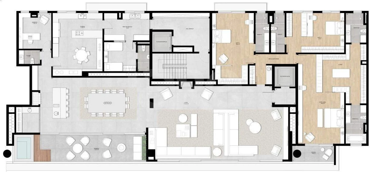 Planta — Pavimento cobertura 3