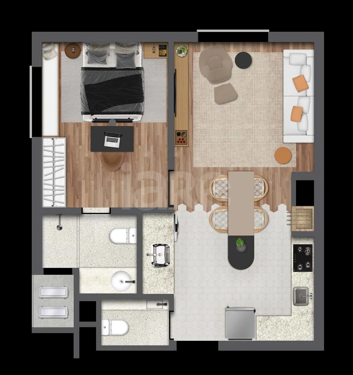 Planta — Apartamento 49,83 m²