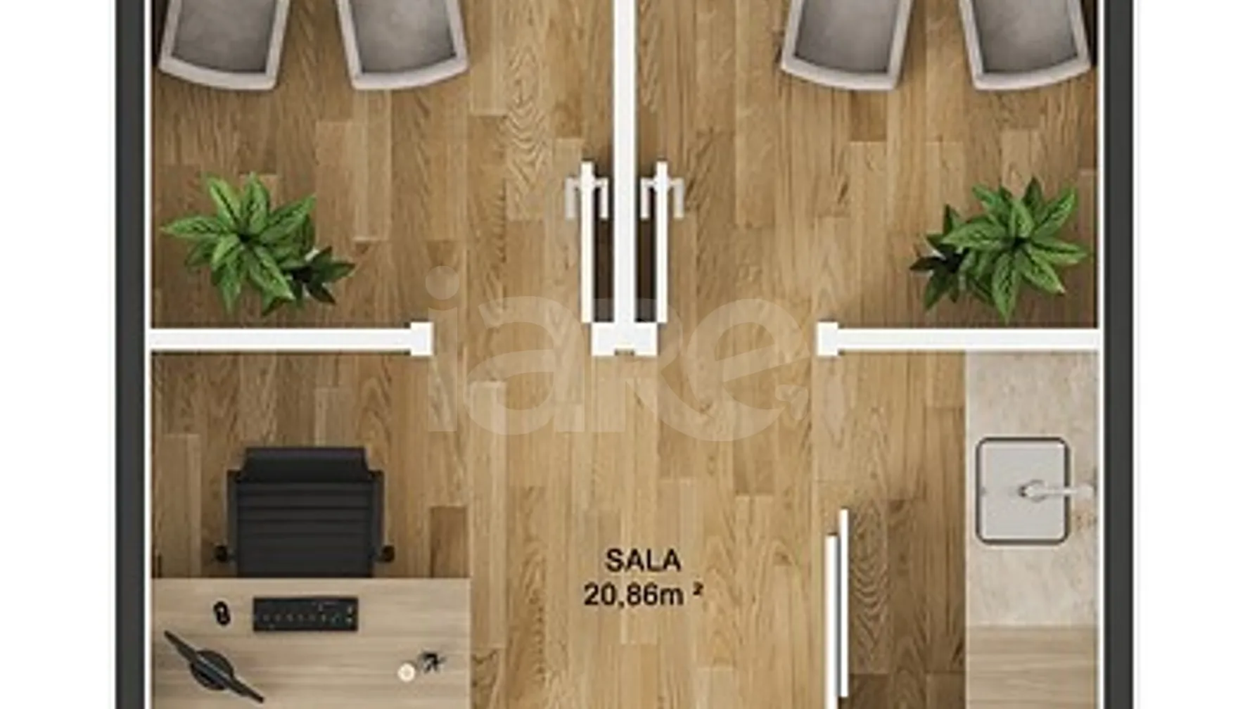 Planta — Sala 32,8 m²