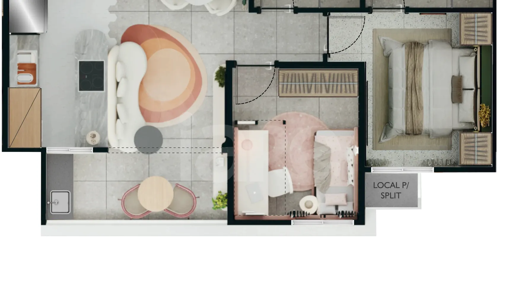 Planta — Apartamento 49,11 m²