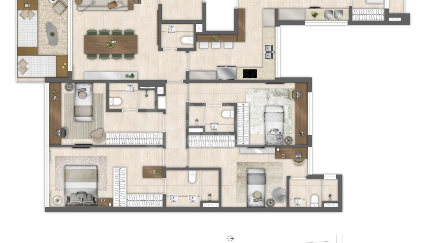 Planta — Apartamento 175,87 m²