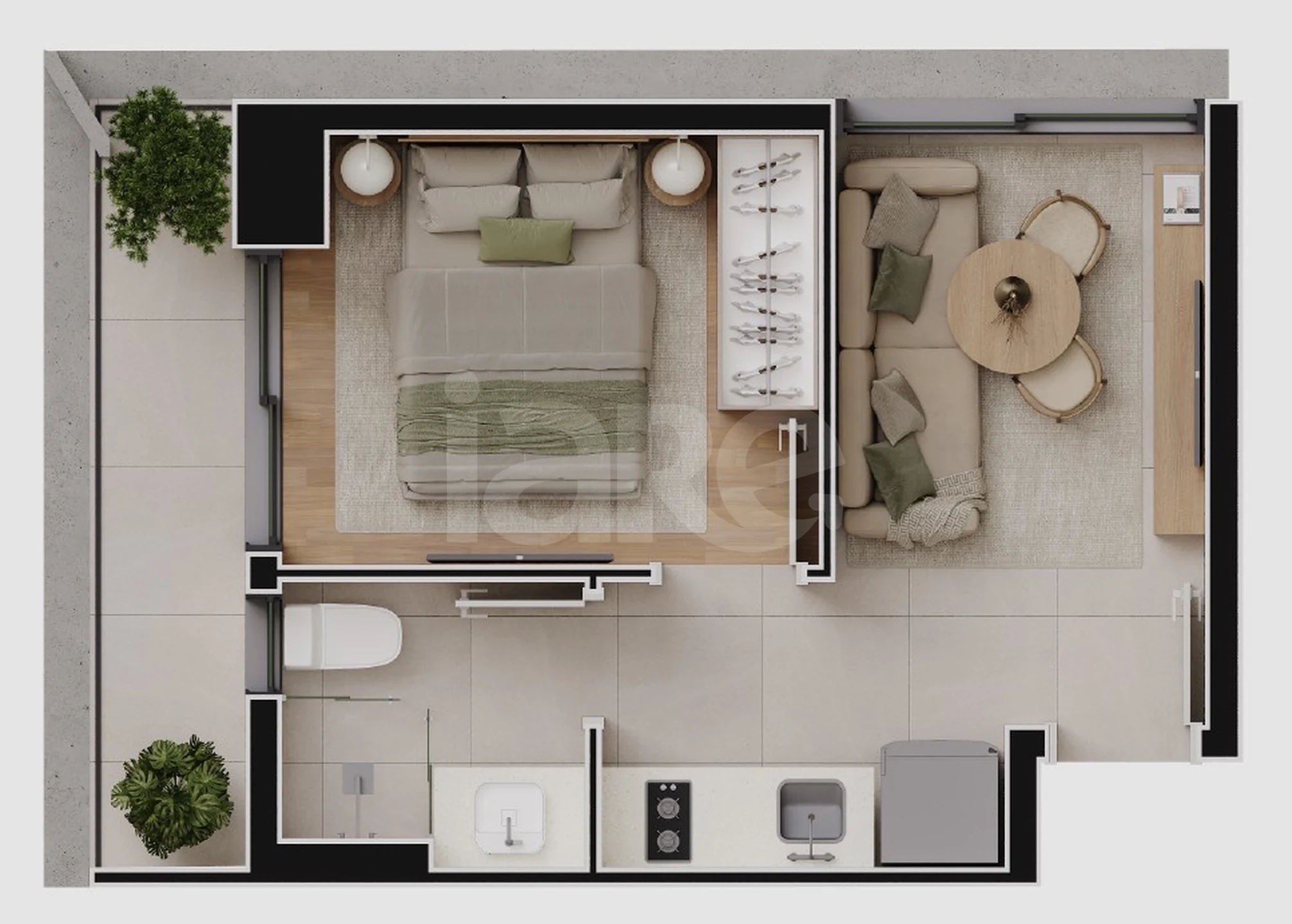 Planta — Apartamento 31,17 m²