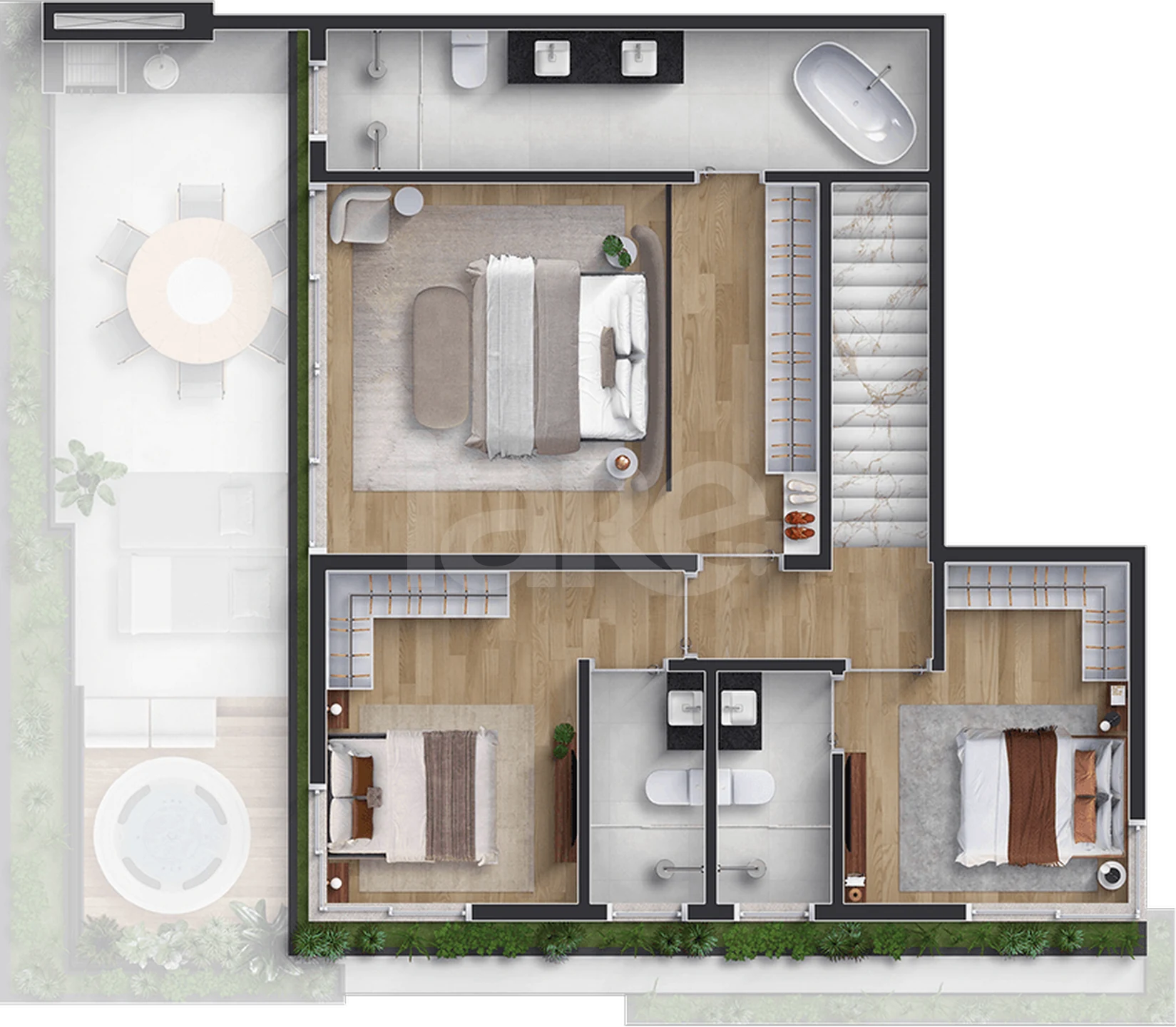 Planta — Garden 165,38 m²