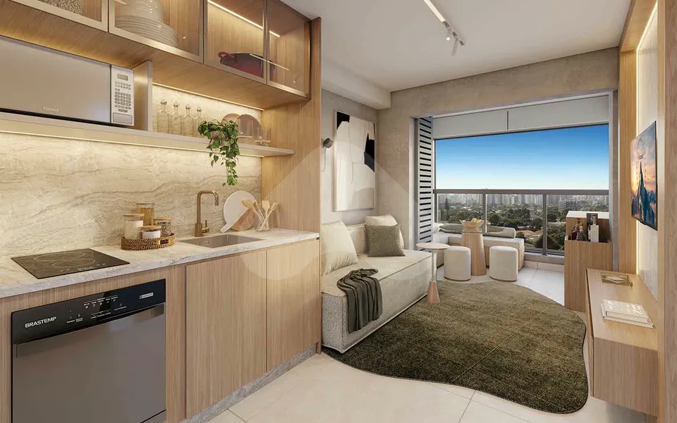 Blue Marine Home Resort - Studio com 26,56 m², em Vila Monte Alegre — foto 5