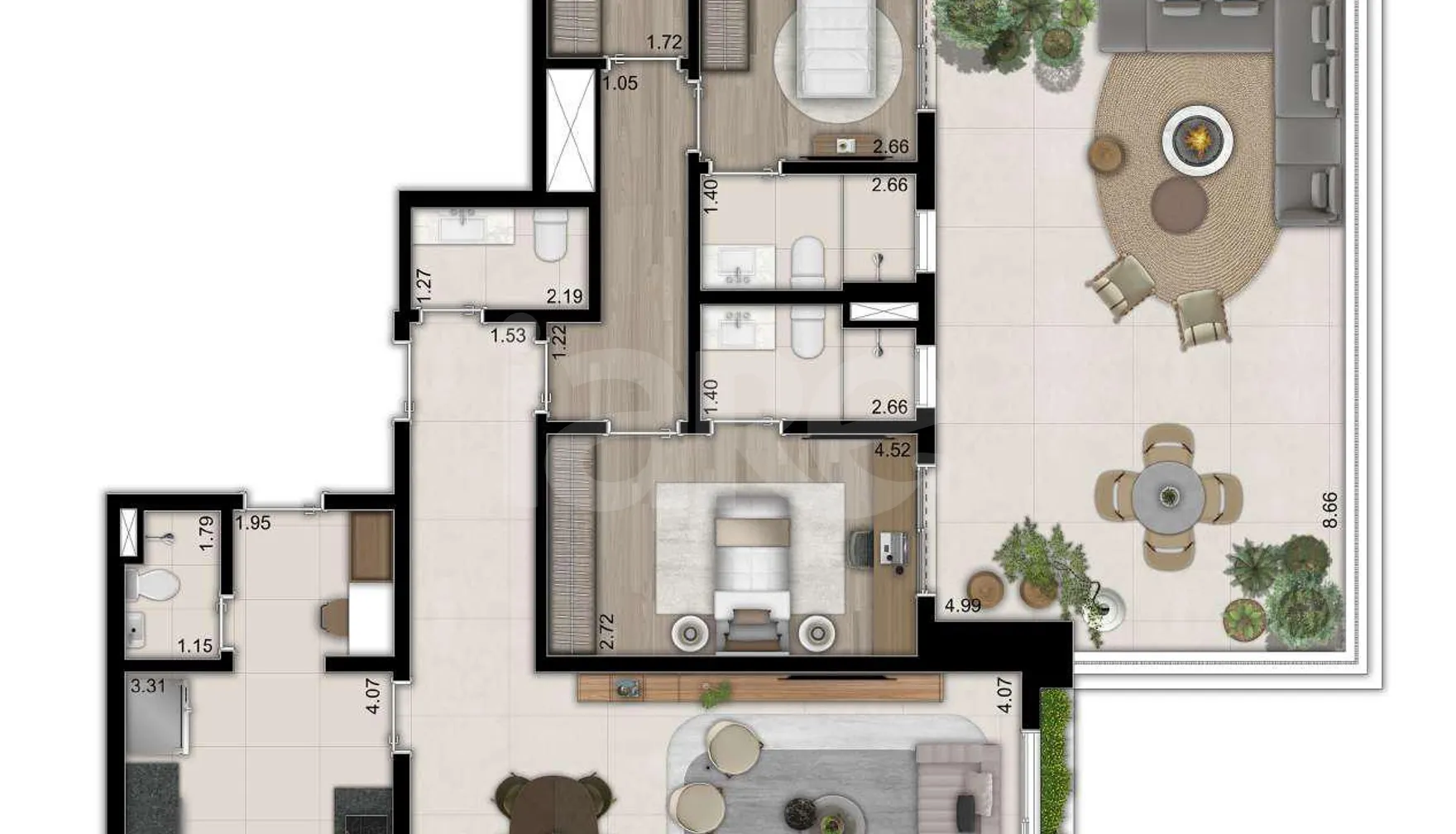 Planta — Garden 220,6 m²