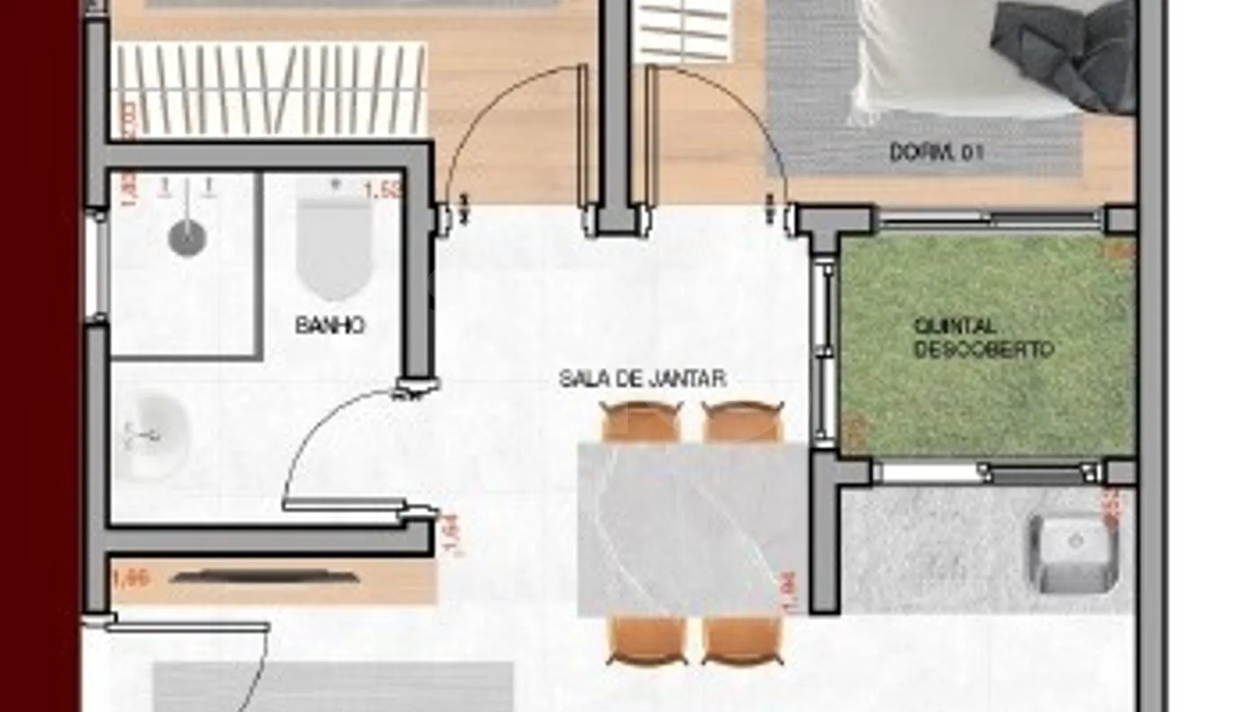 Planta — Apartamento 40 m²