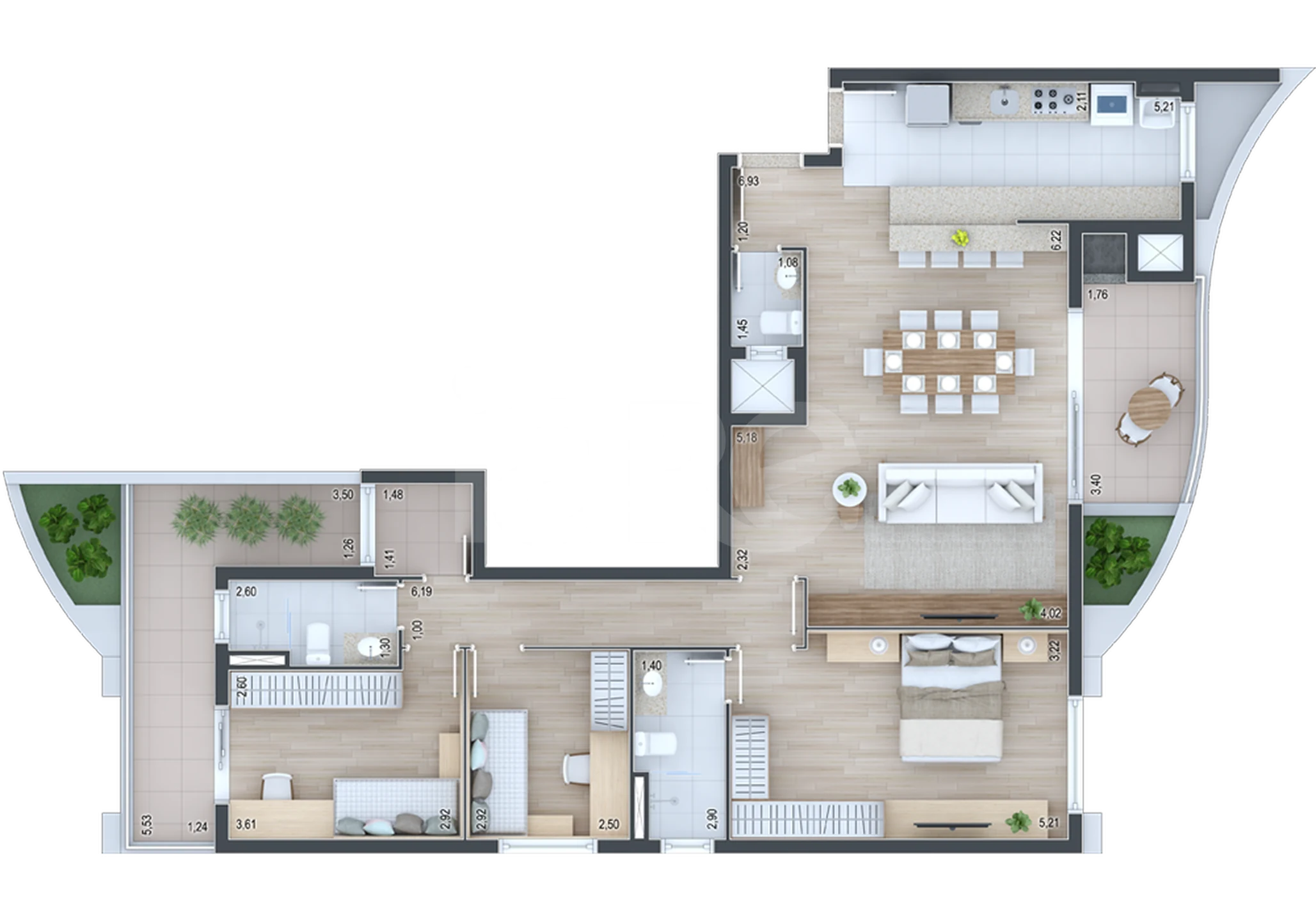 Planta — Garden 124,57 m²