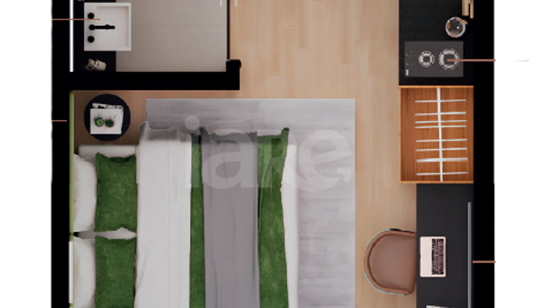 Planta — Studio 23,47 m²