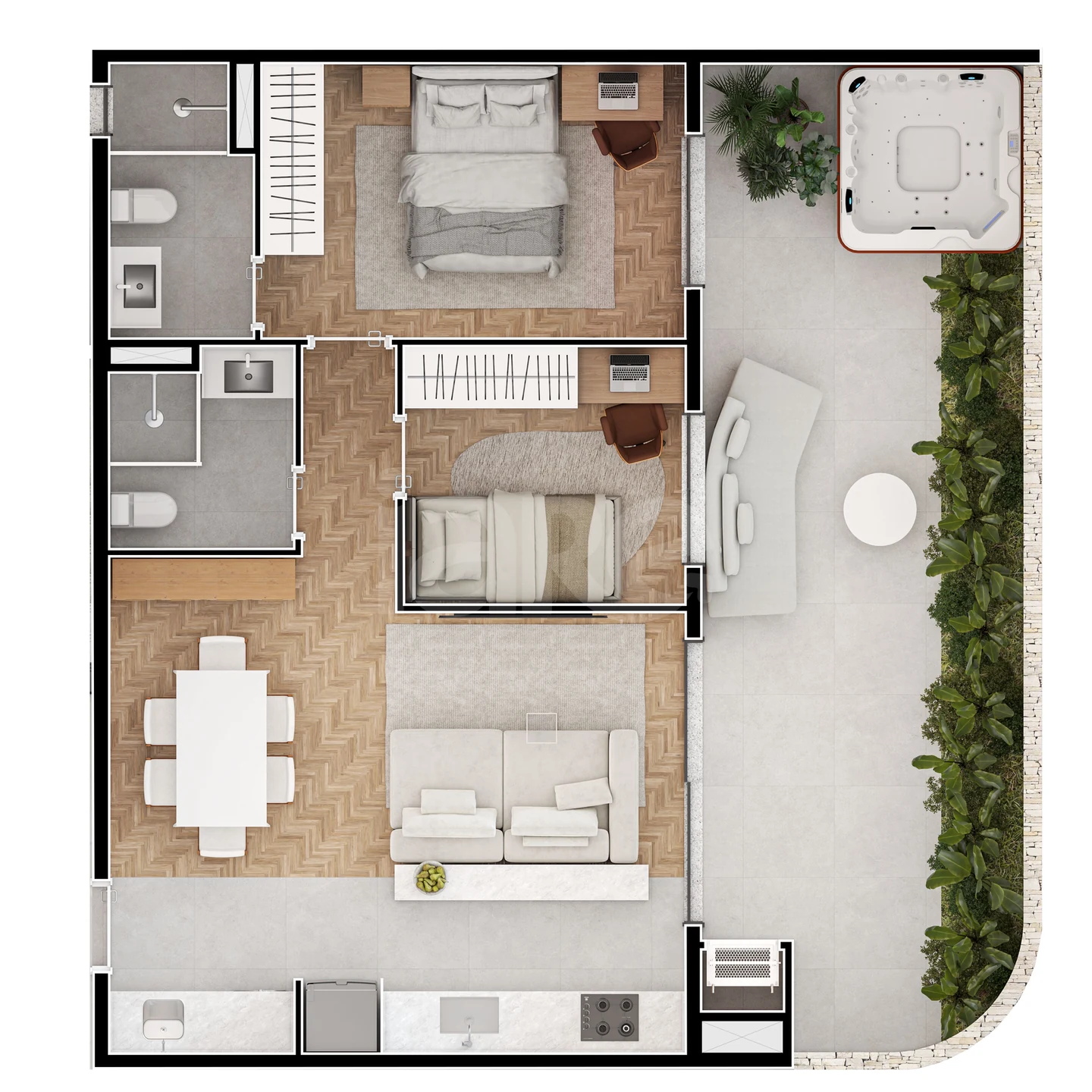 Planta — Garden 98,64 m²