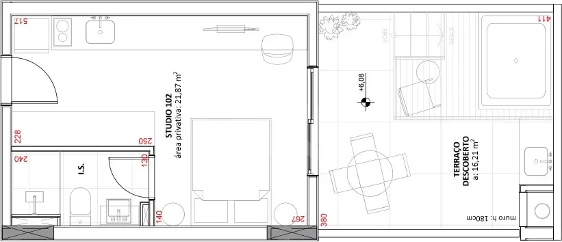 Planta — Garden 38,08 m²