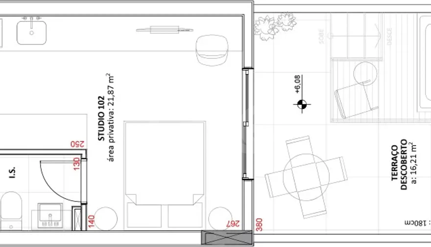 Planta — Garden 38,08 m²