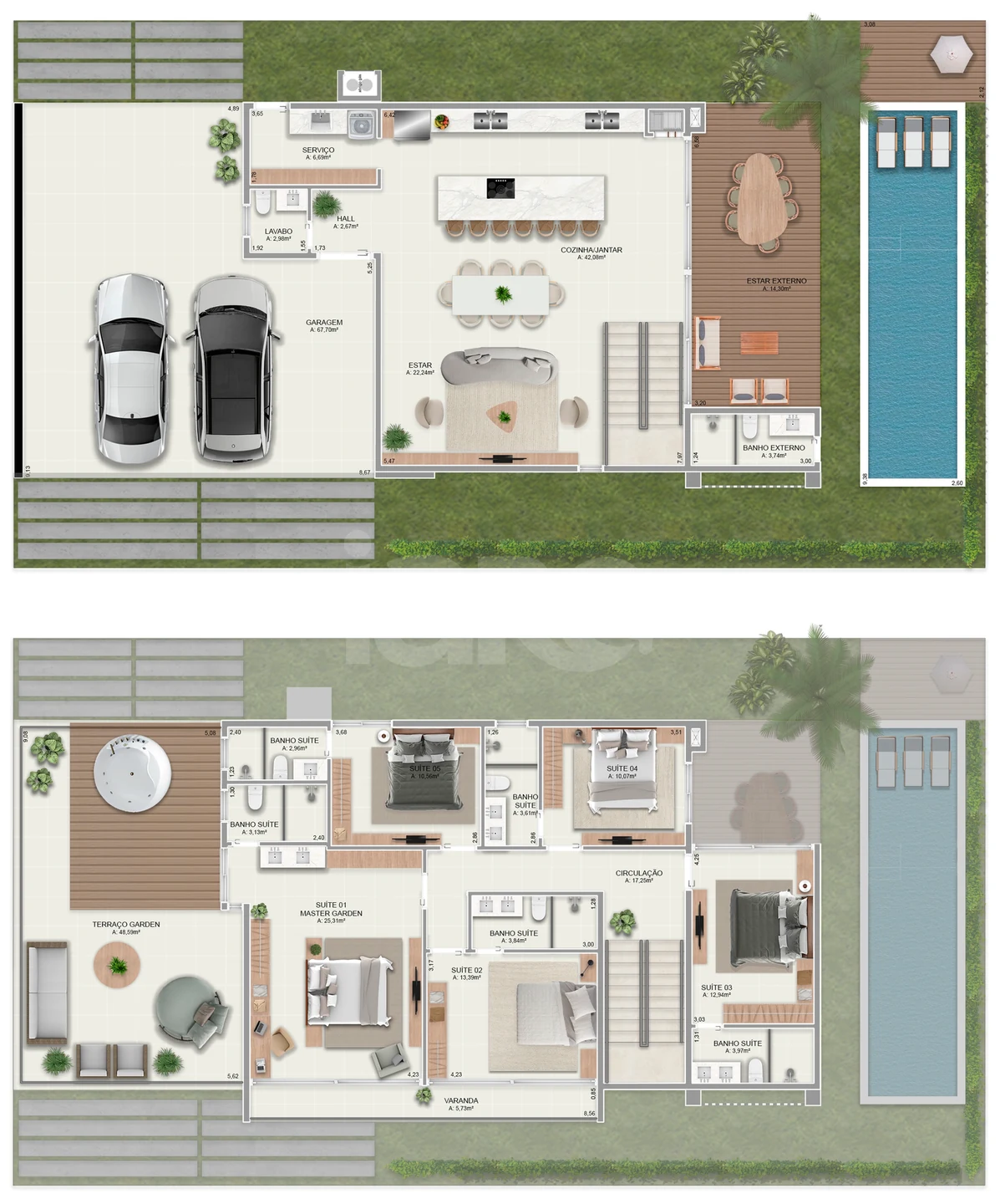 Planta — Casa em Condomínio 329,26 m²