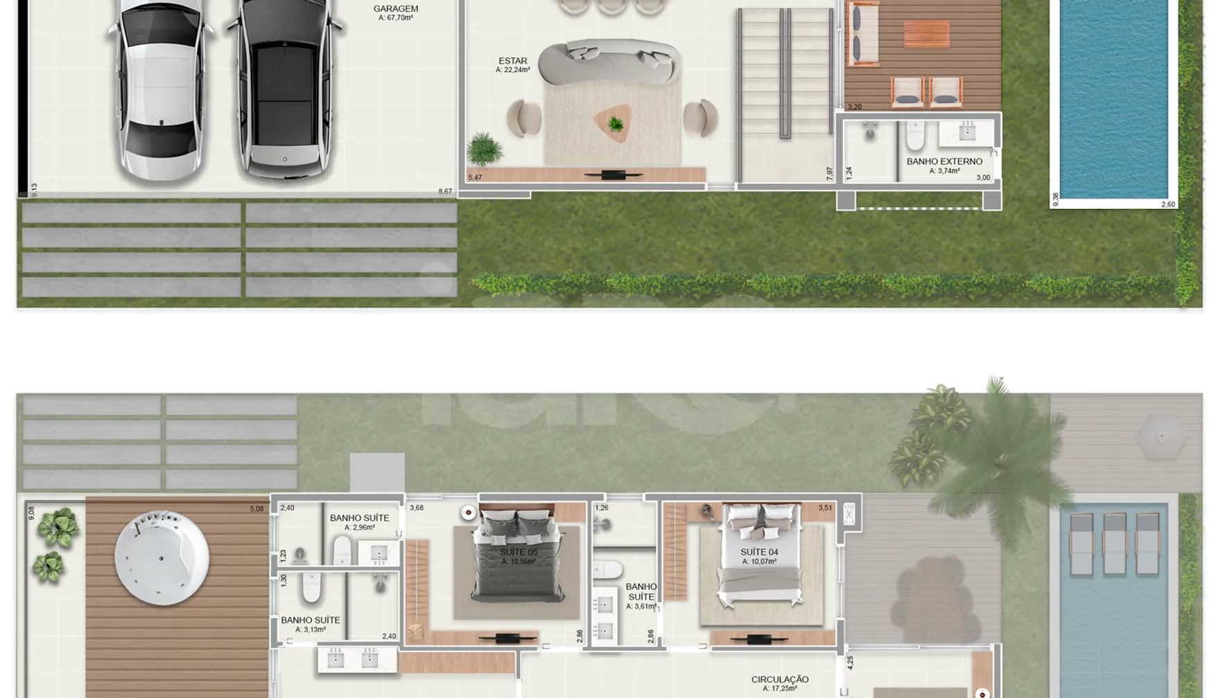 Planta — Casa em Condomínio 329,26 m²