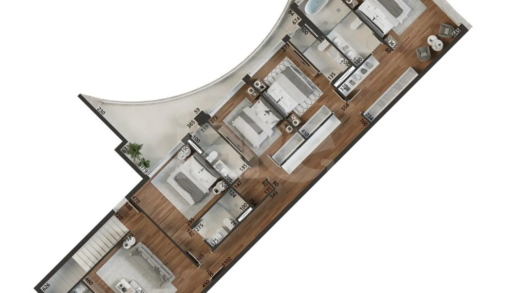 Planta — Cobertura Duplex 399,8 m²