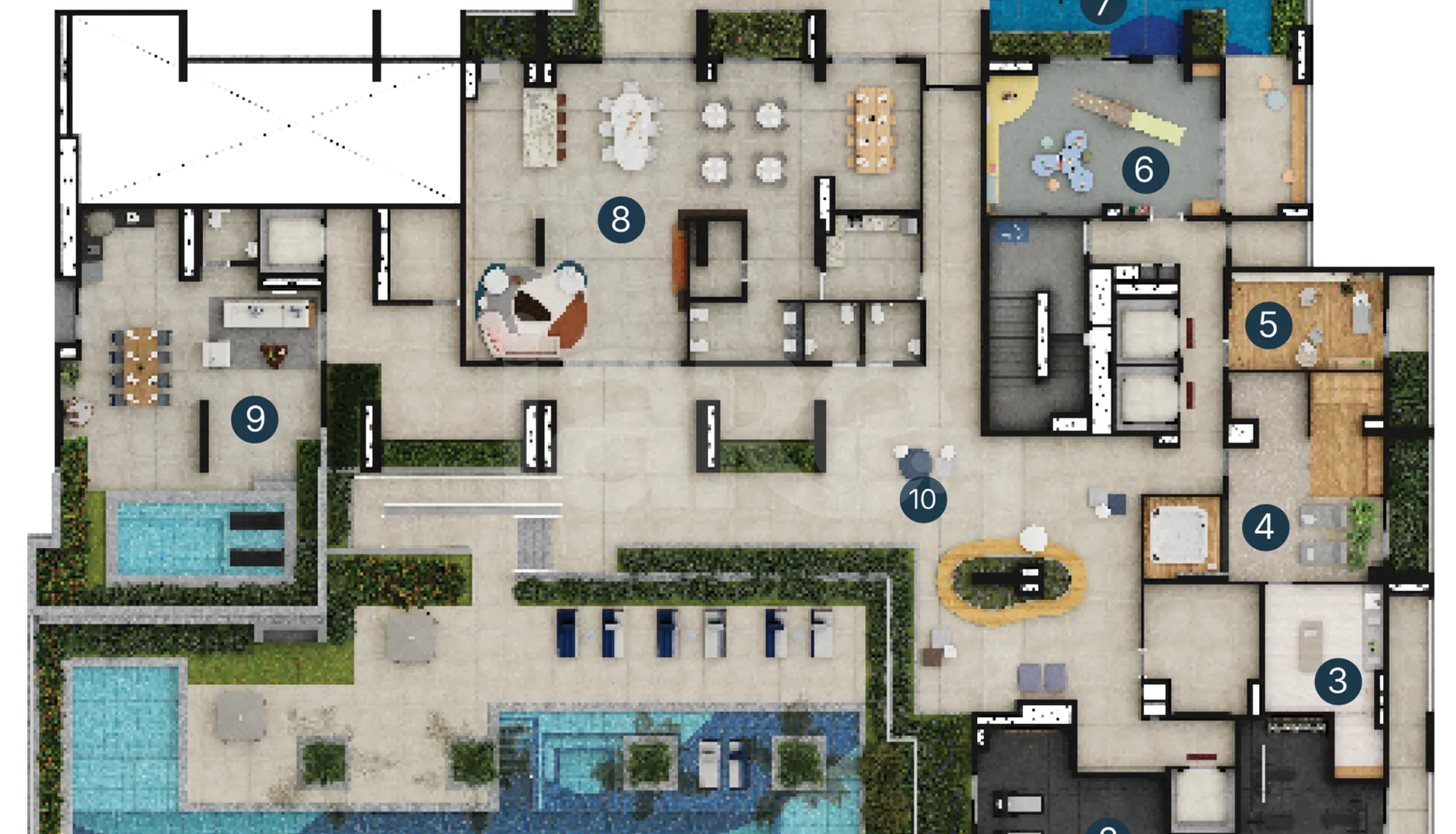 Planta — Pavimento lazer