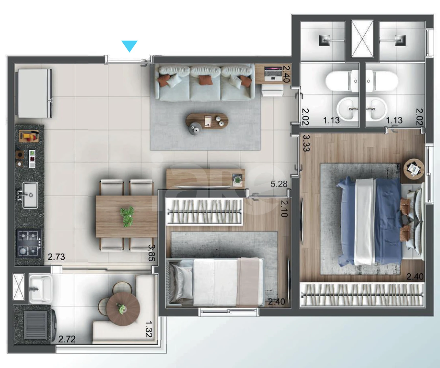 Planta — Garden 59 m²