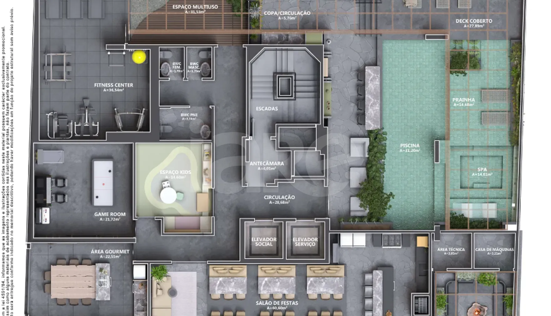 Planta — Pavimento lazer