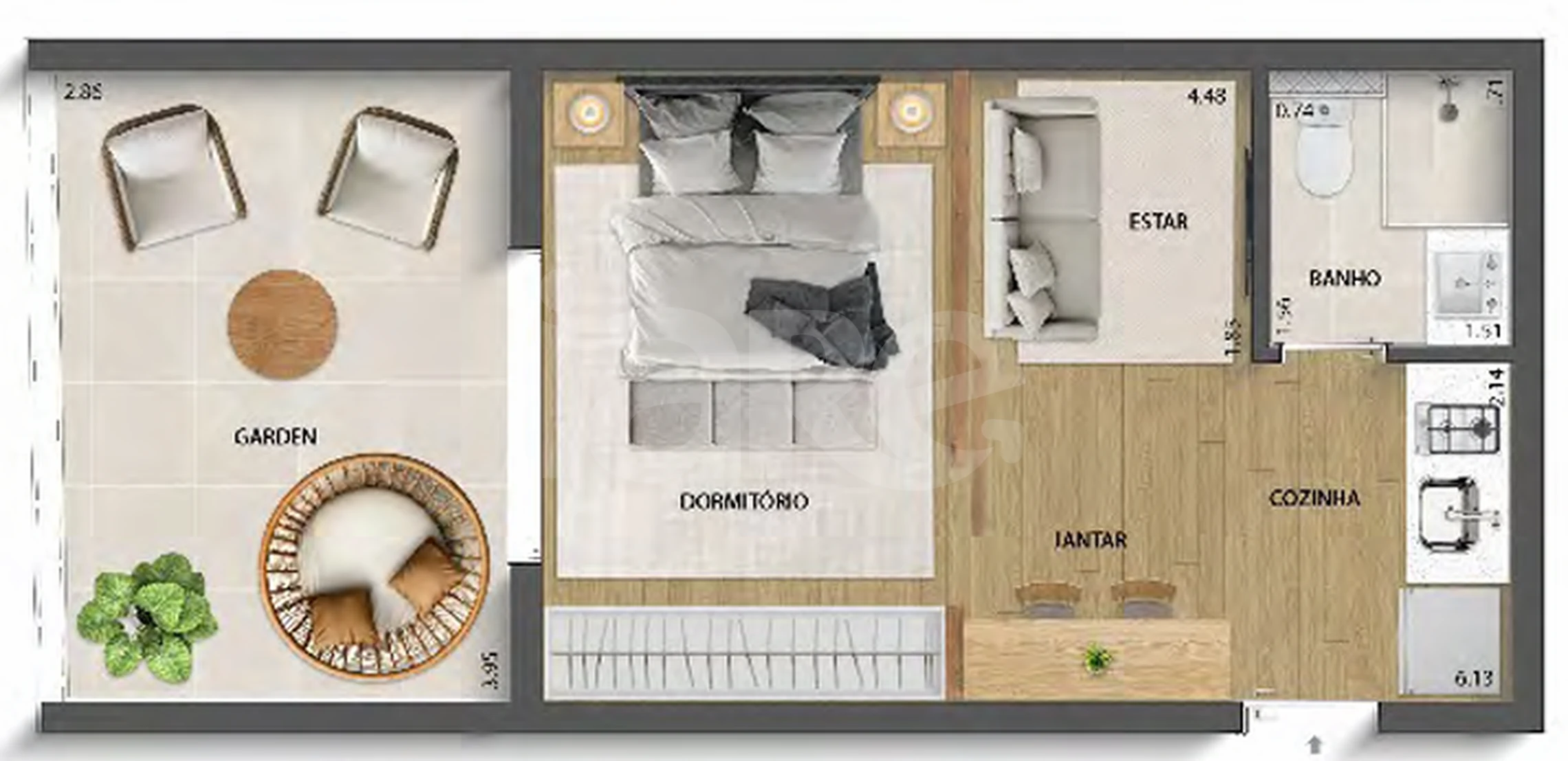 Planta — Garden 41,22 m²