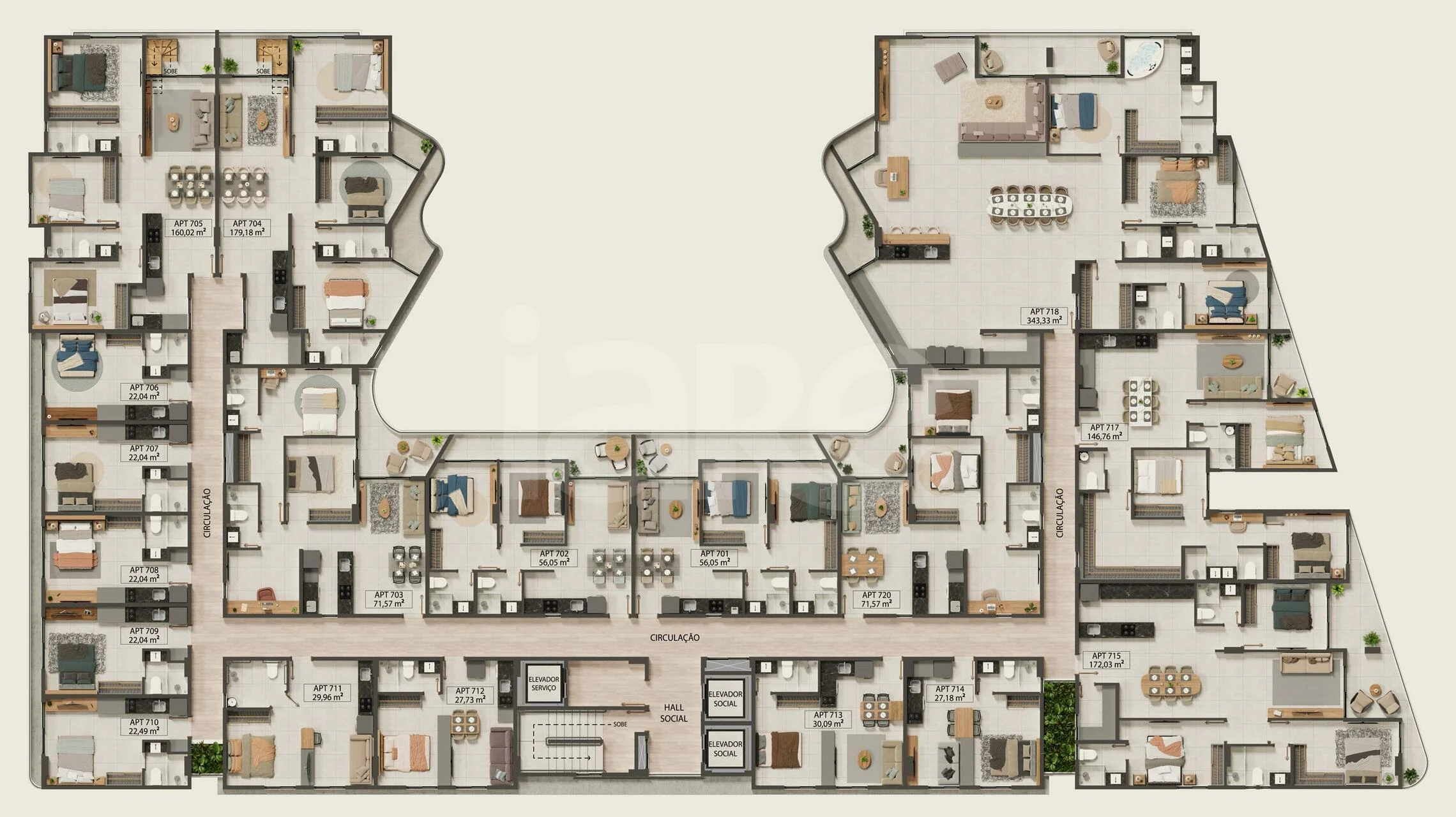Planta — Pavimento 7
