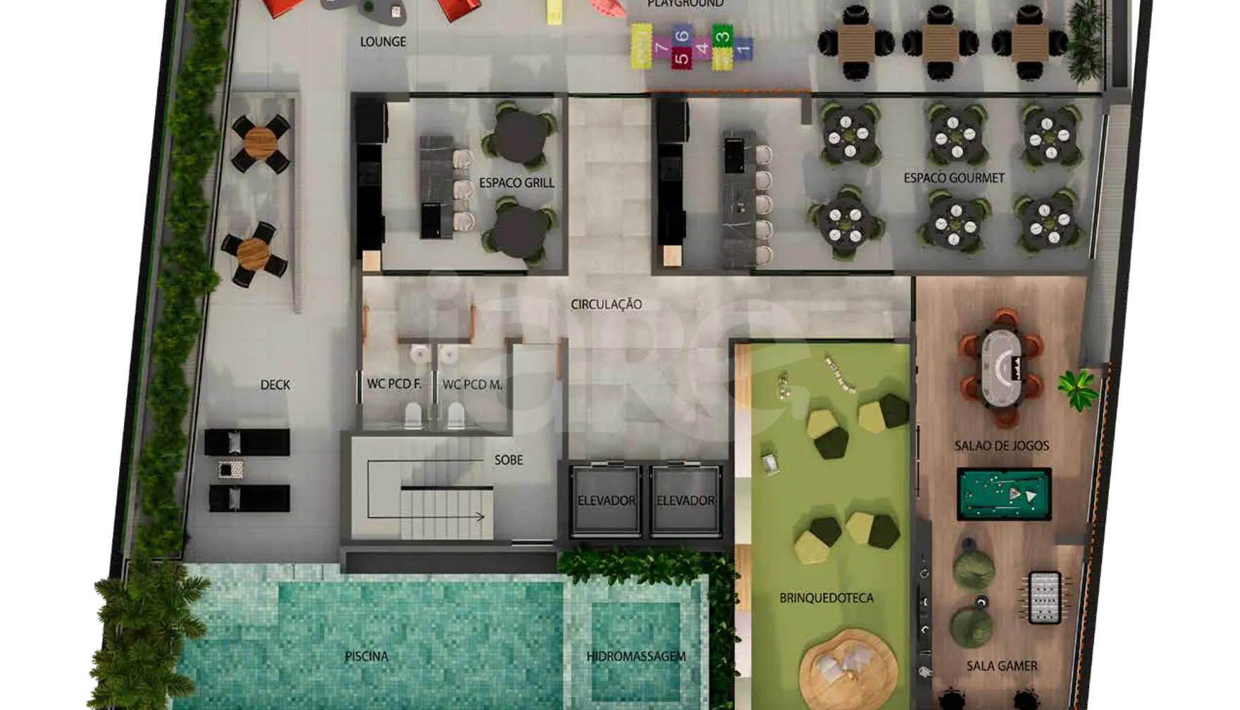 Planta — Pavimento lazer