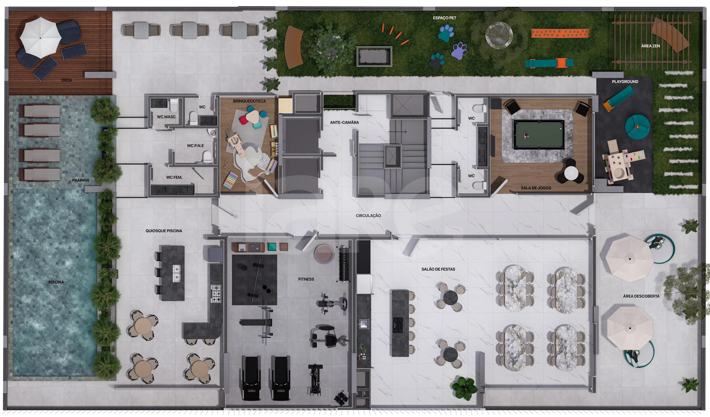 Planta — Pavimento lazer