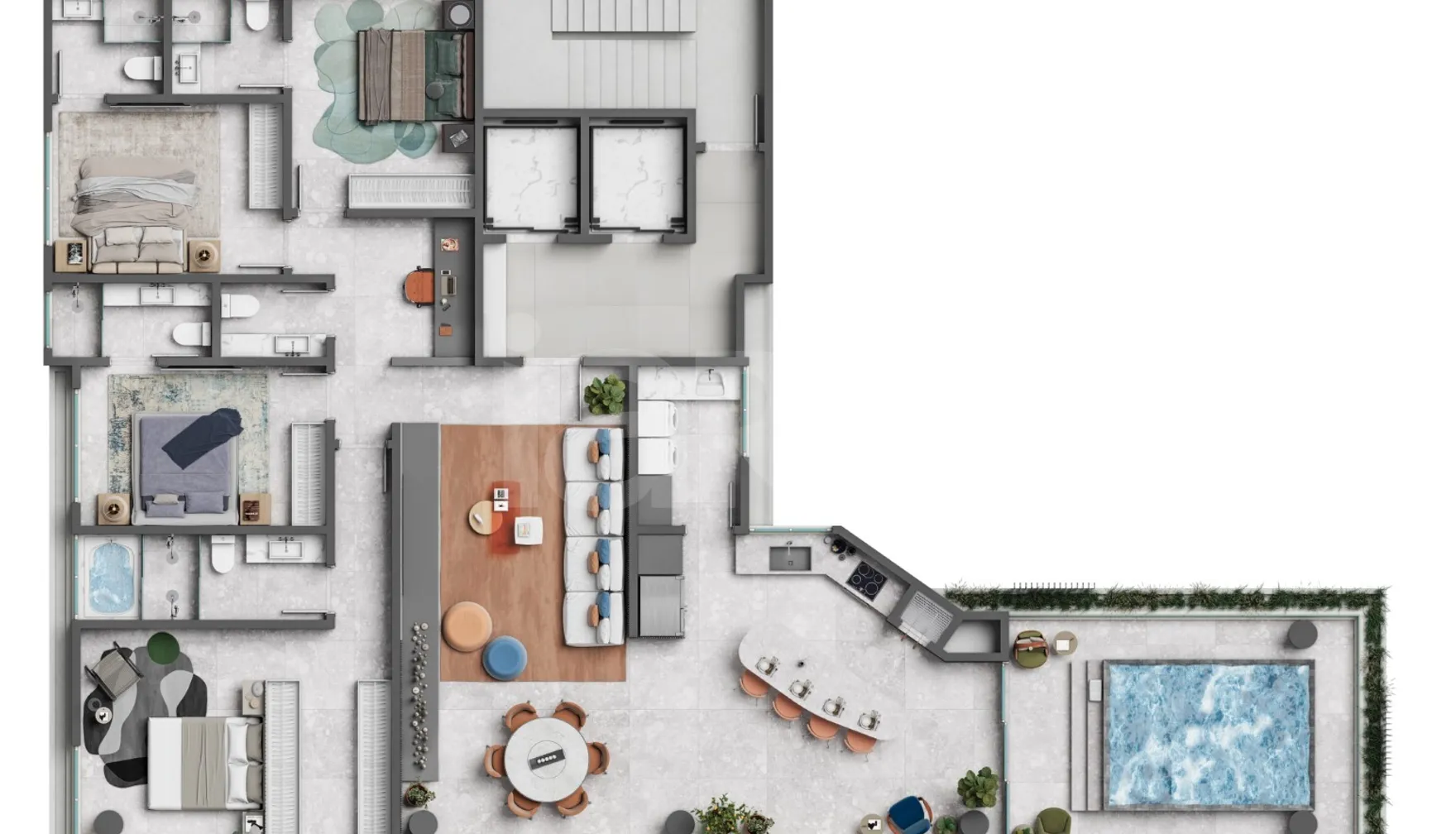 Planta — Apartamento 205,09 m²
