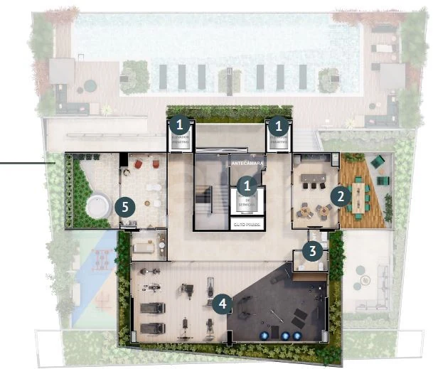Planta — Pavimento lazer 2