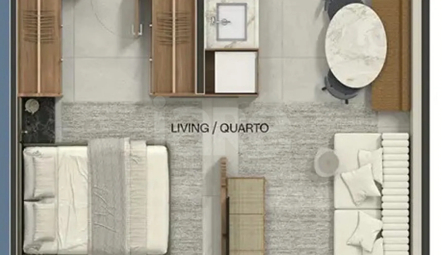 Planta — Studio 34,48 m²