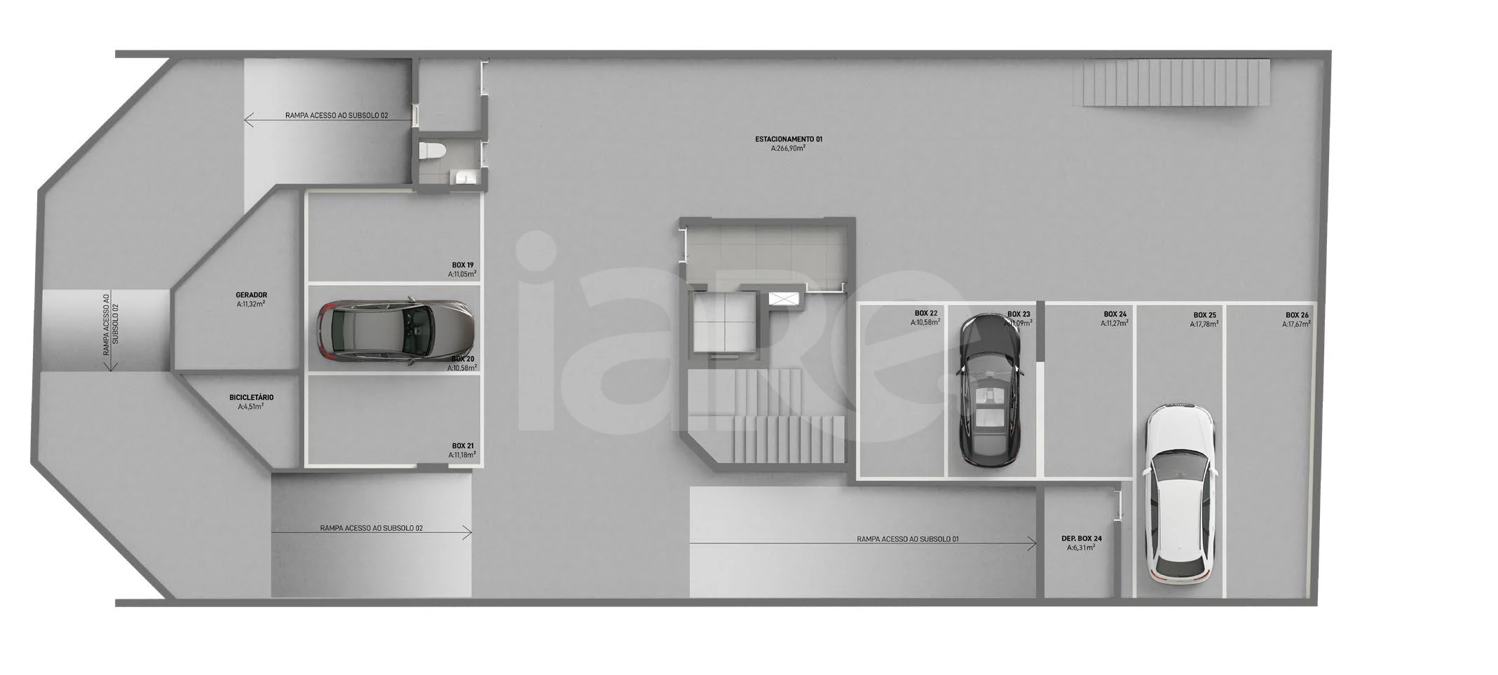 Planta — Pavimento subsolo 1