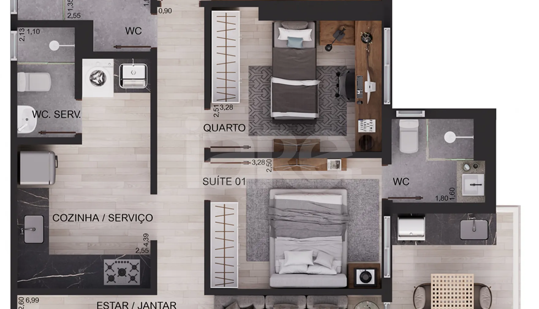 Planta — Apartamento 94,52 m²