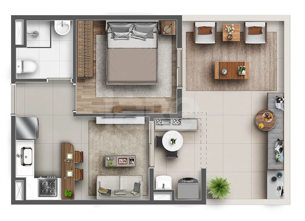 Planta — Garden 41,98 m²