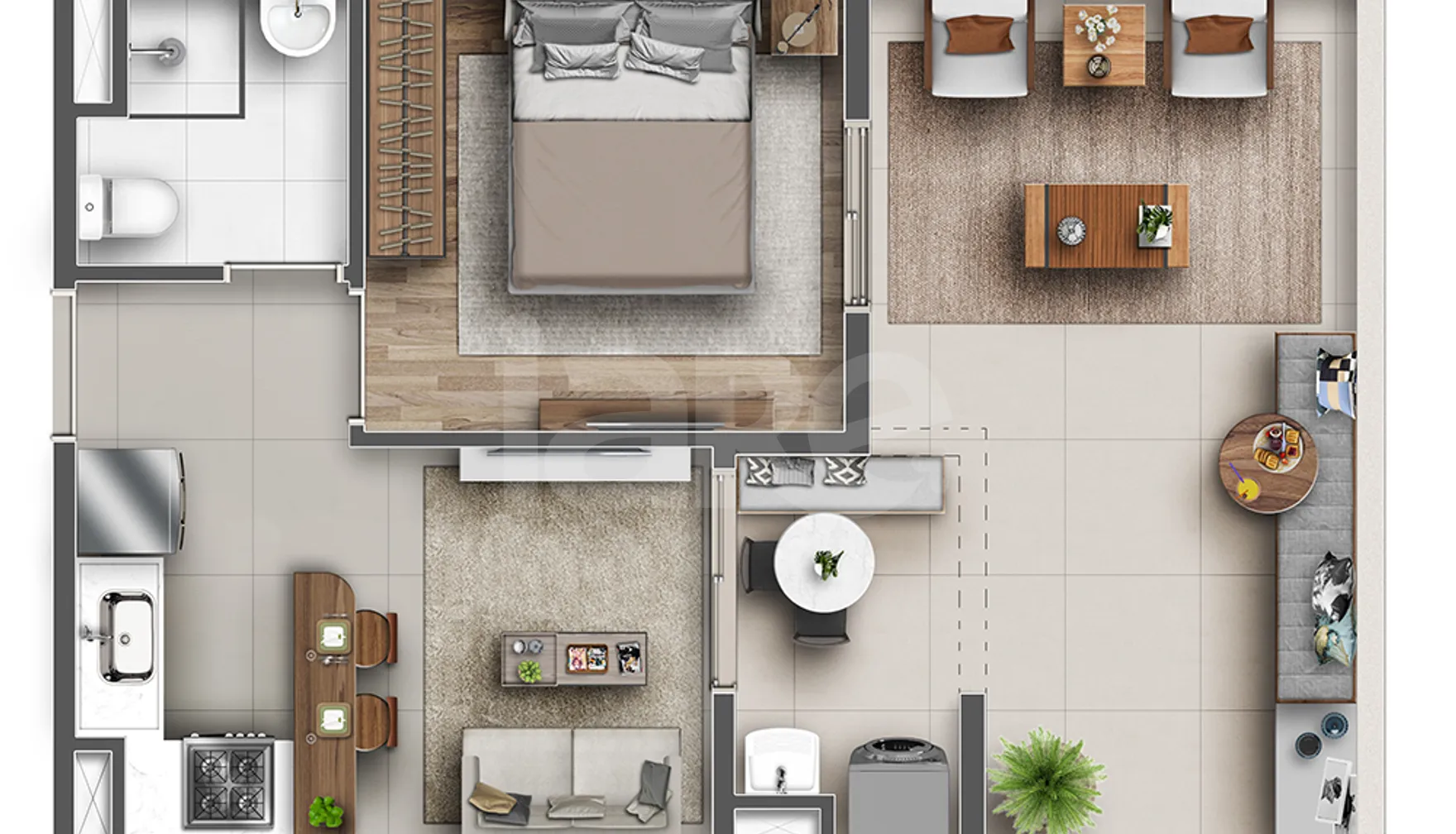 Planta — Garden 41,98 m²