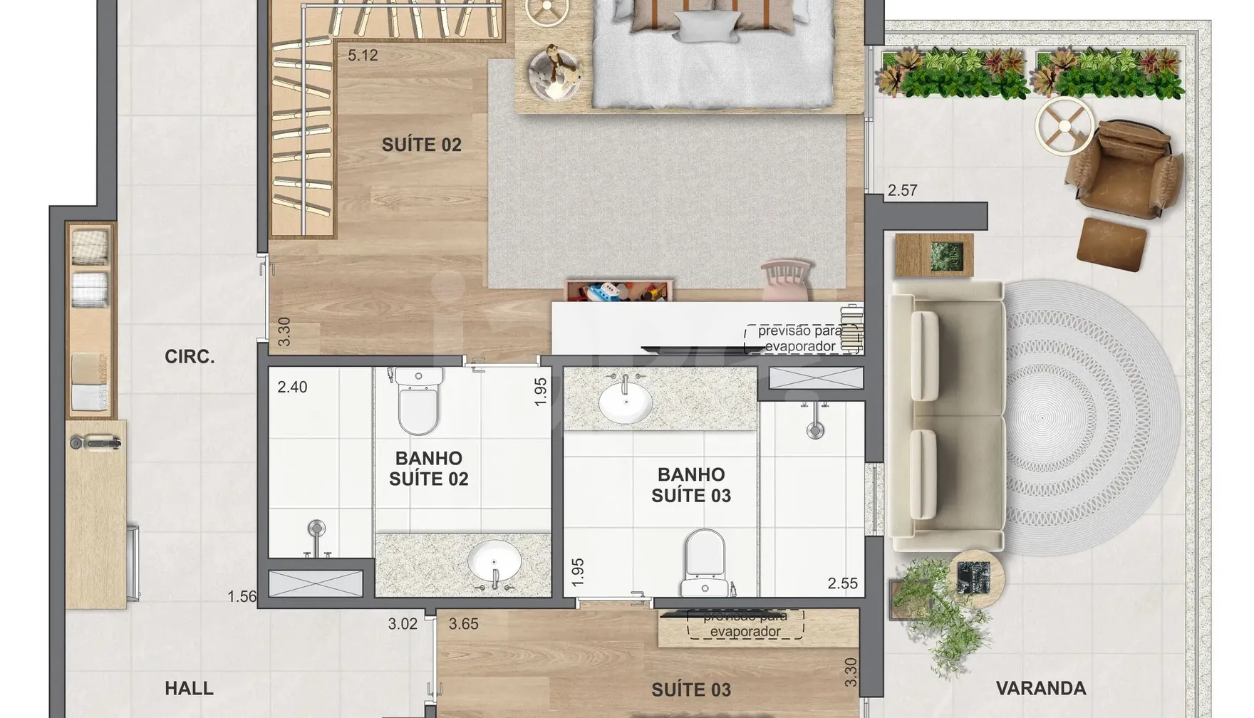 Planta — Cobertura Duplex 310,64 m²