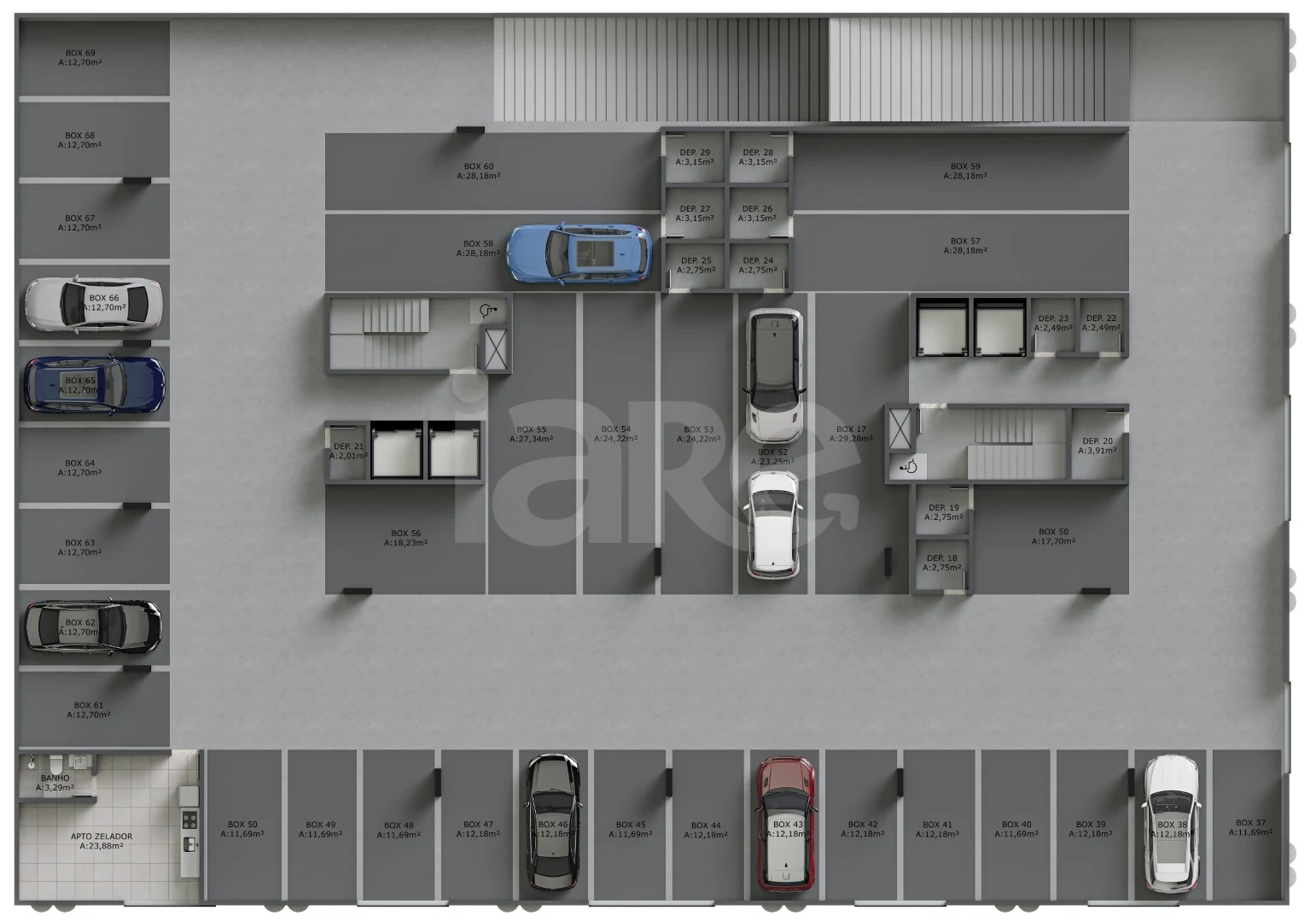 Planta — Pavimento garagem 2