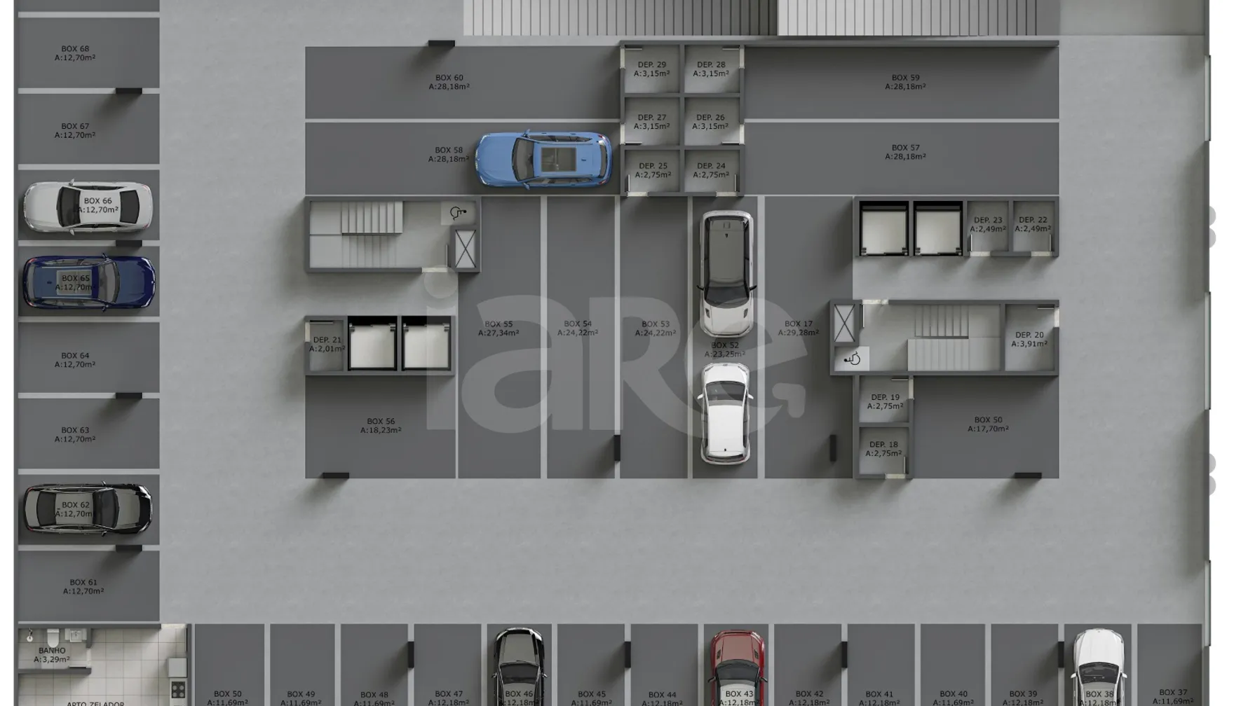 Planta — Pavimento garagem 2