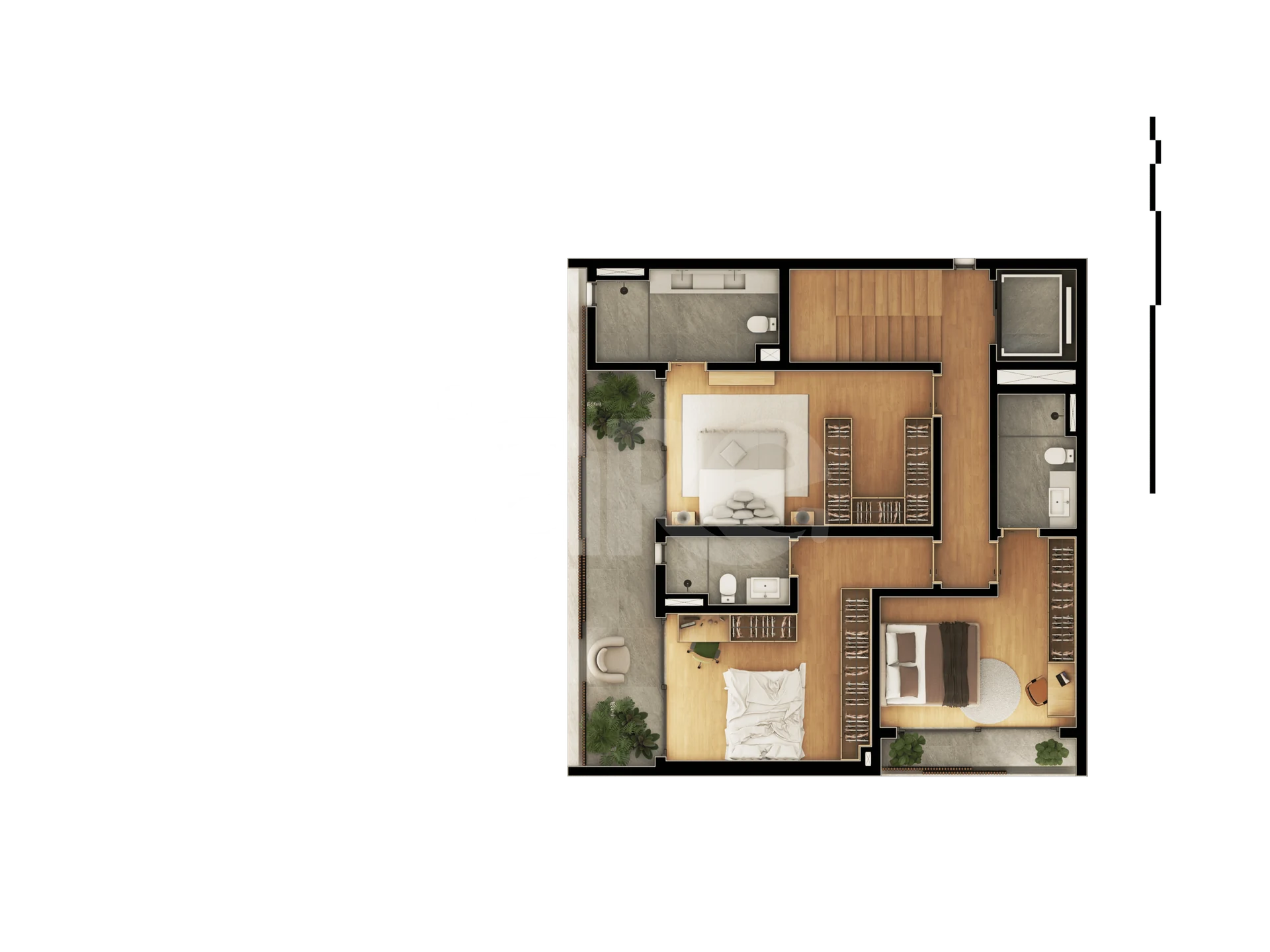Planta — Casa 01 - 1º Pavimento
