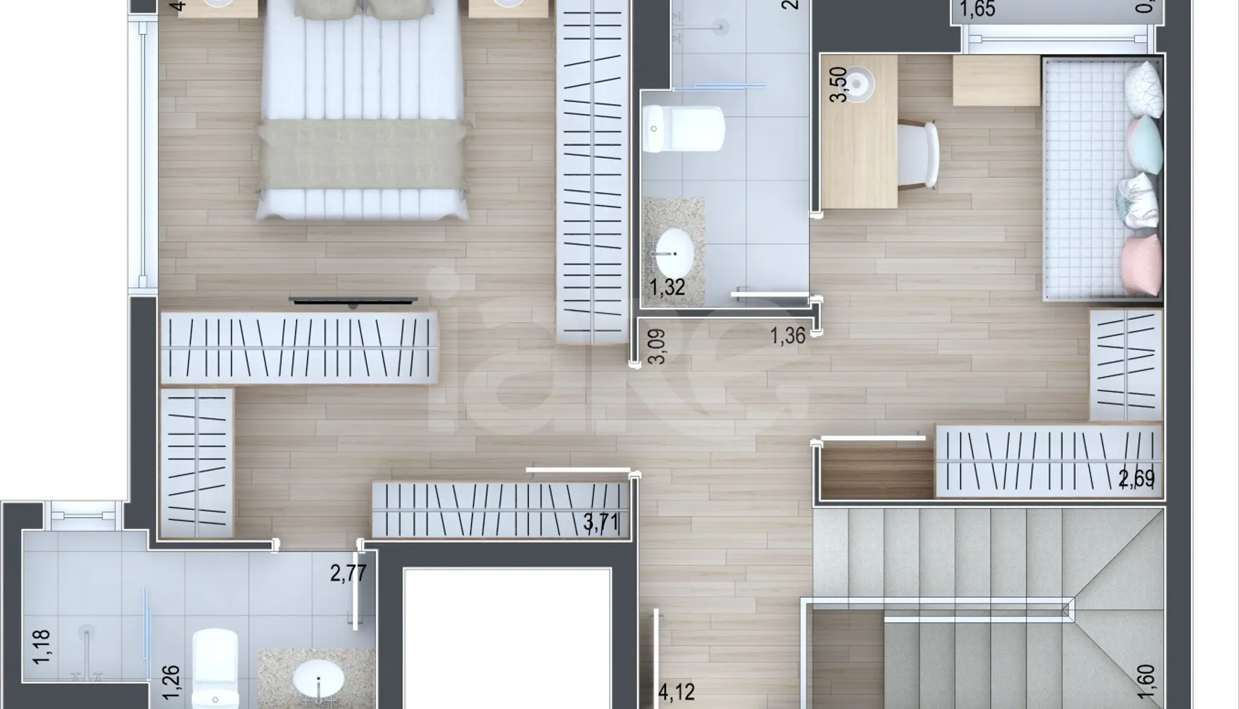 Planta — Apartamento 100,58 m²