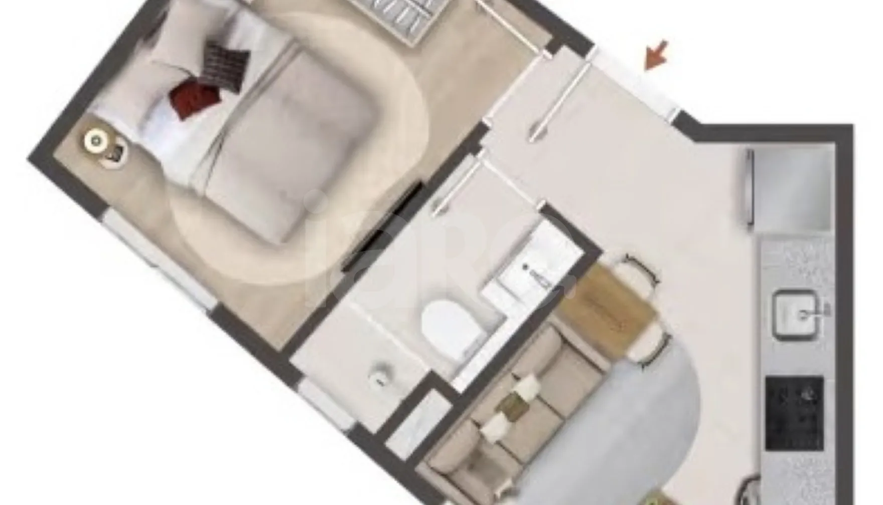 Planta — Apartamento 24,01 m²