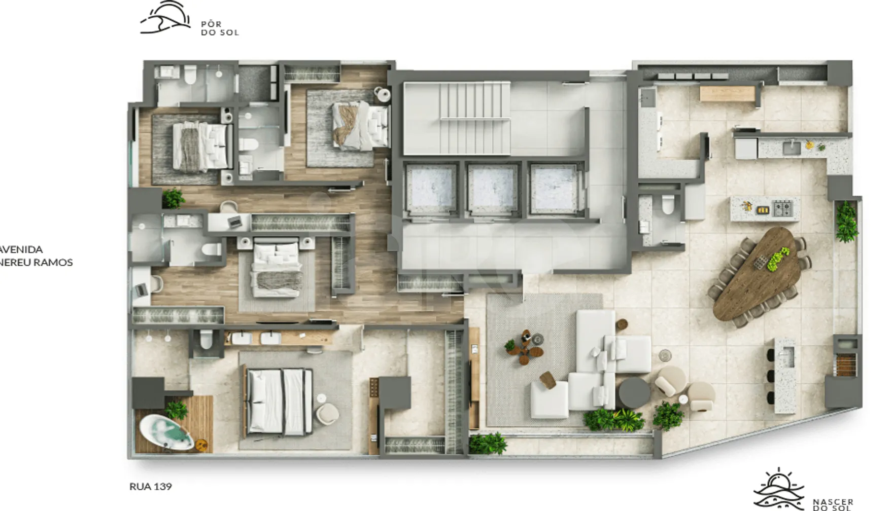 Planta — Apartamento 236,75 m²